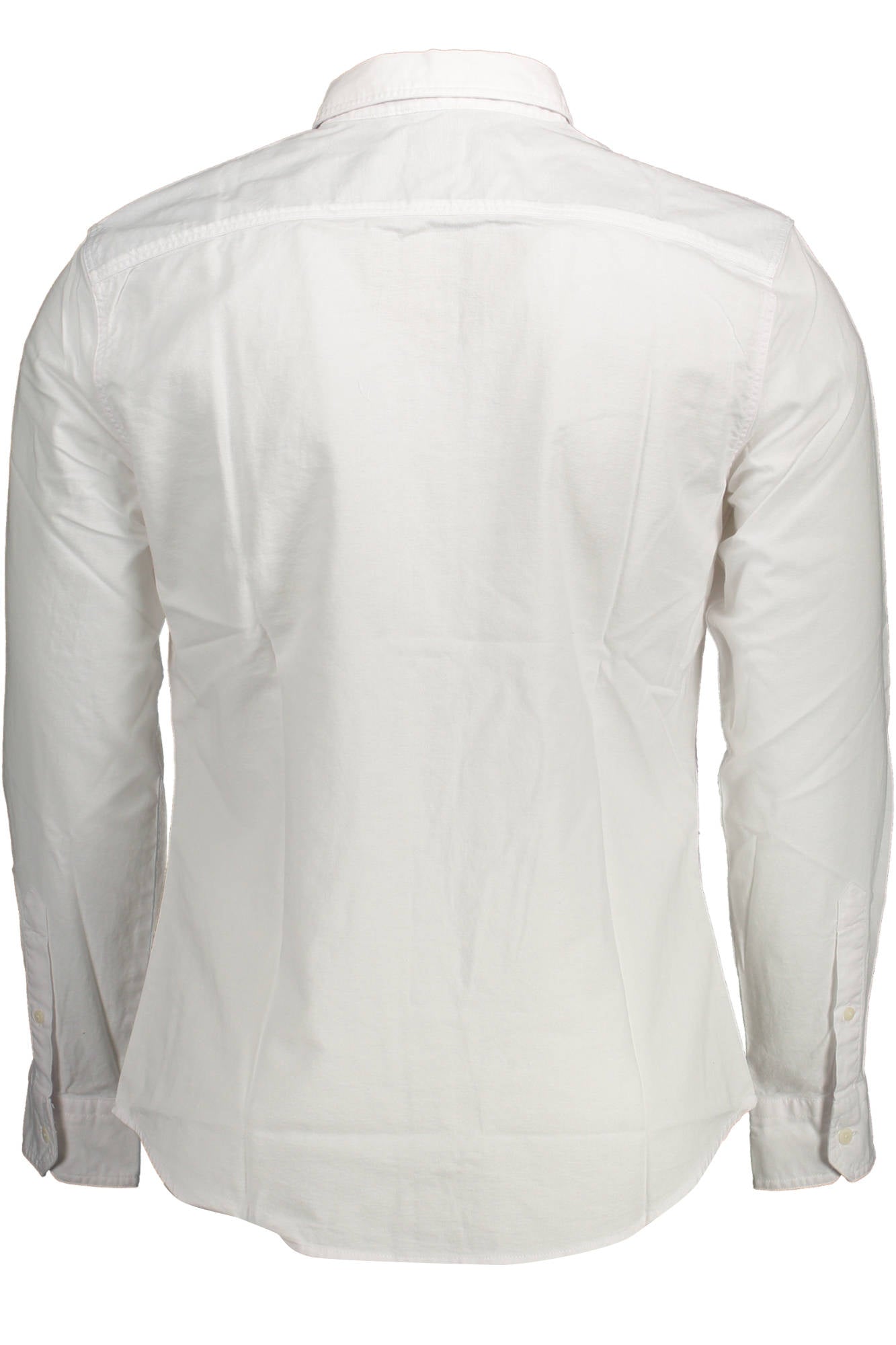 86625_BIANCO_0002 – Herren Slim-Fit Langarmshirt mit italienischem Kragen in Weiß – Größe: 2XL, L – Farbe: Bianco
