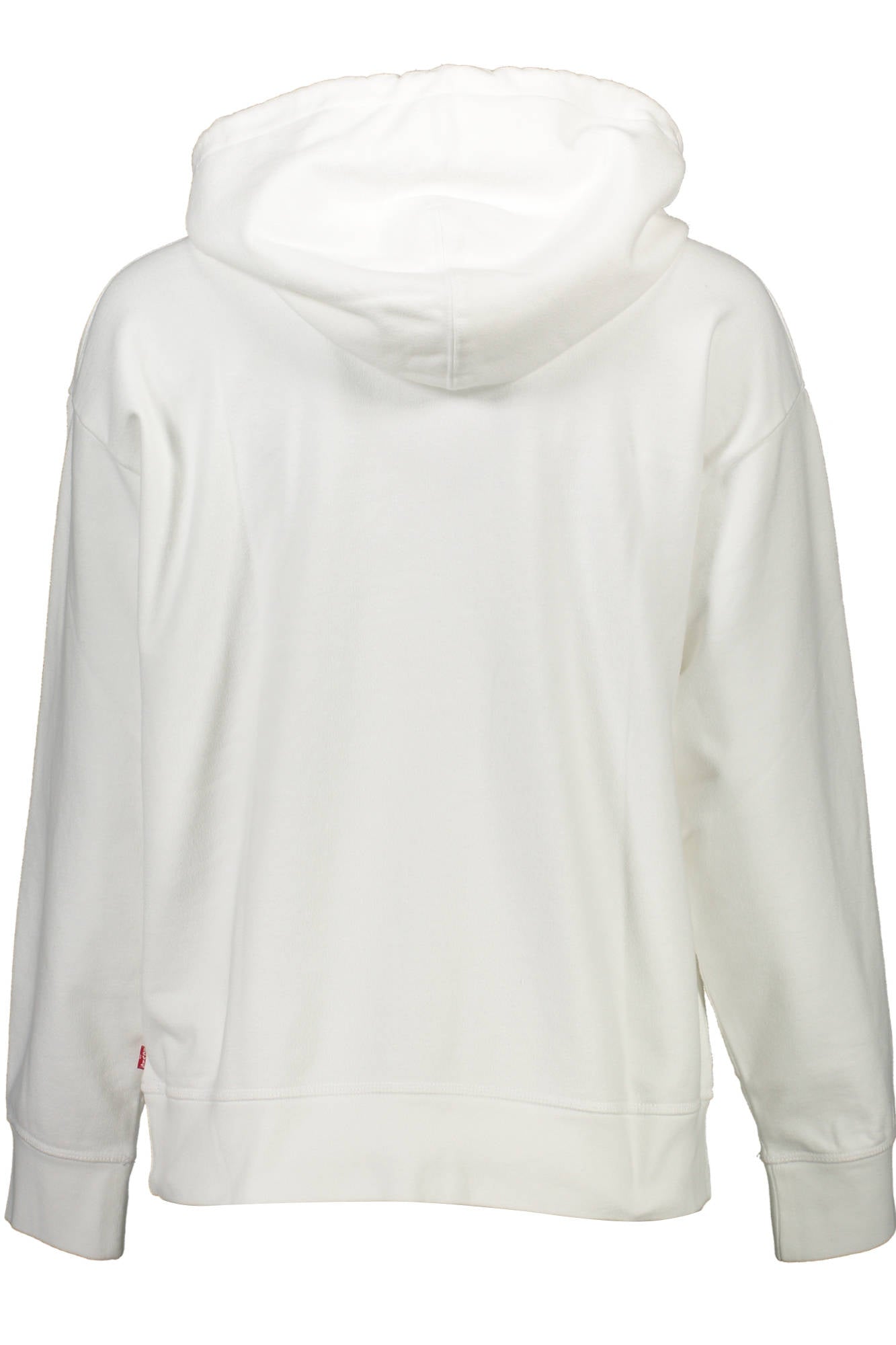 18487_BIANCO_0024 – Weißes Damen-Kapuzen-Sweatshirt mit Druck und Kängurutasche – Größe: XL – Farbe: Bianco