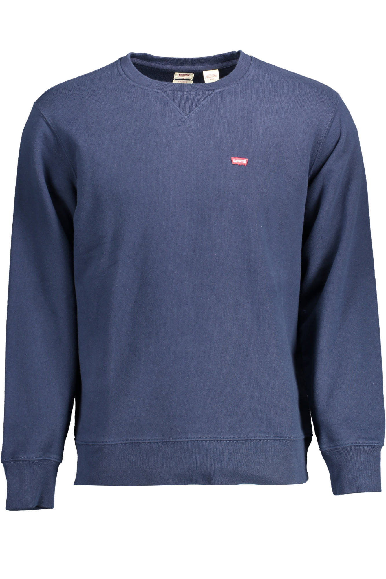 35909_BLU_0001 – Herrenpullover Blau - Langarm, Rundhals, Logodetail, Ohne Reißverschluss – Größe: XL, 2XL, L – Farbe: Blu