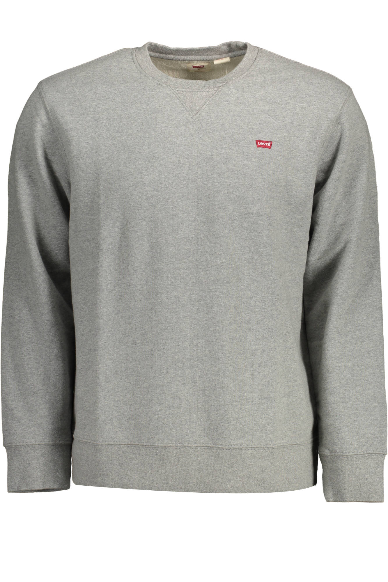 35909_GRIGIO_0002 – Graues Herren Sweatshirt – Langarm, Rundhals, Logodetail – Größe: S, L, XL, 2XL, M – Farbe: Grigio