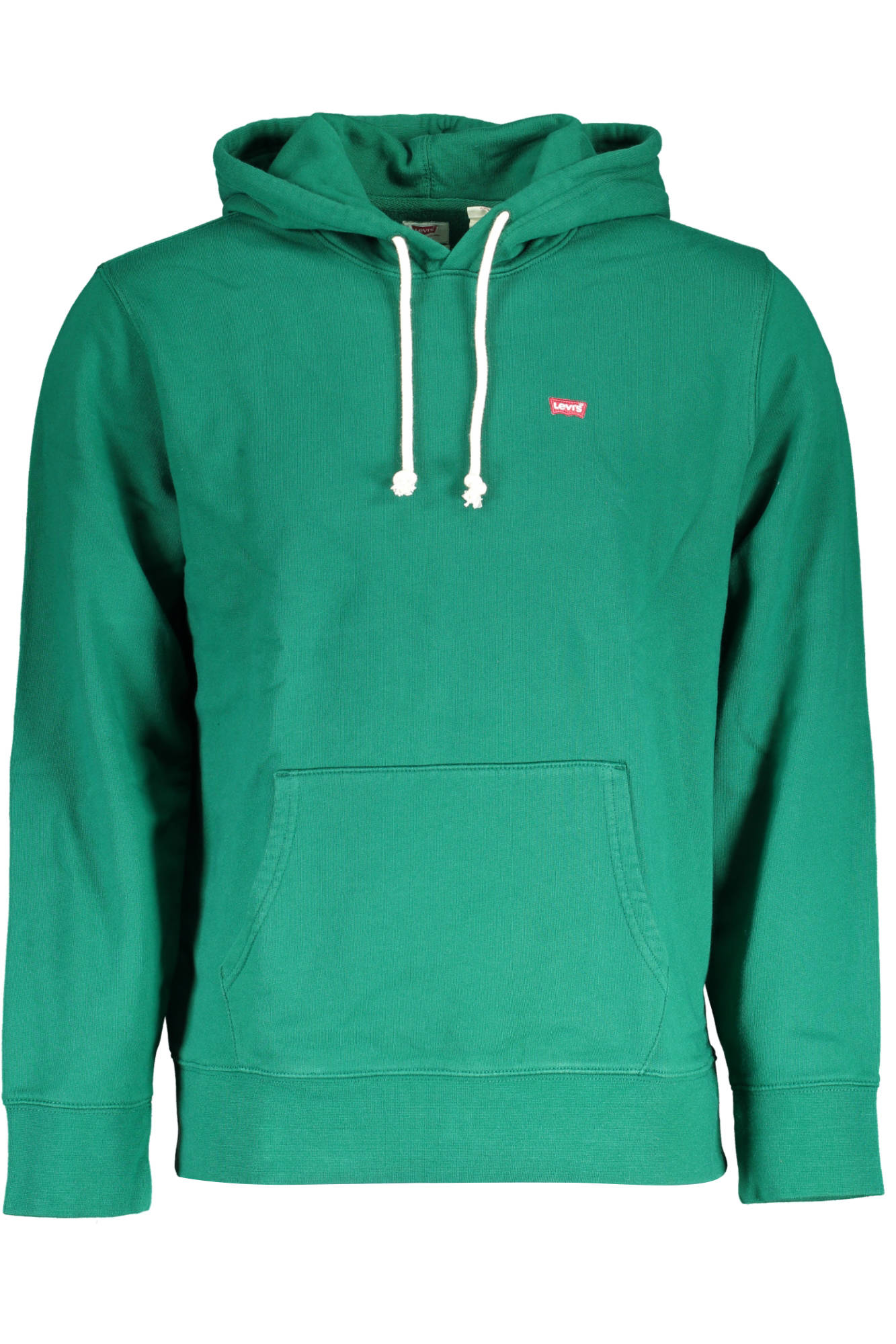 34581_VERDE_0023 – Grünes Herren-Sweatshirt aus Fleece mit Kapuze & Kängurutasche – Größe: 2XL – Farbe: Verde