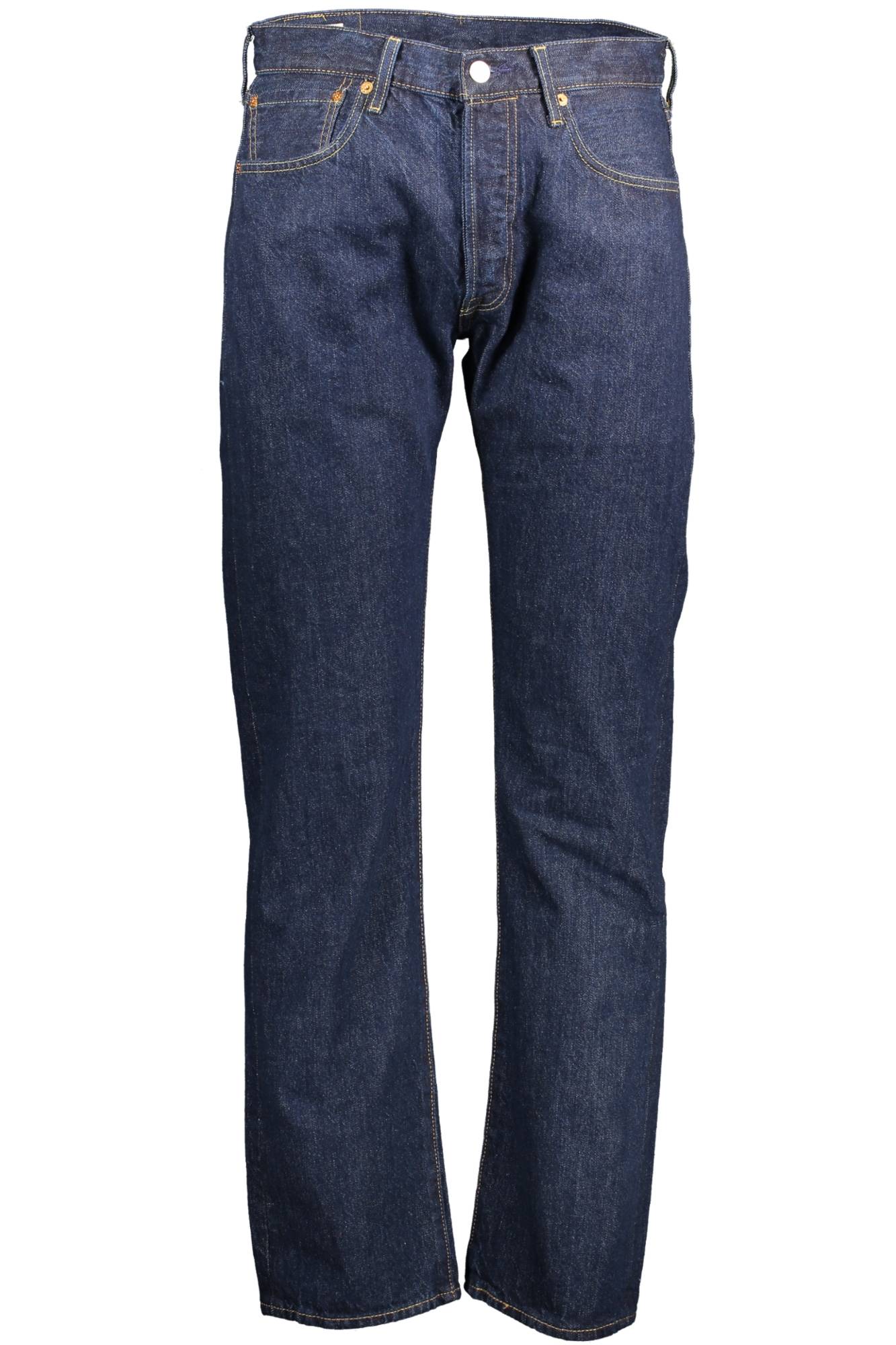 00501_BLU_0101 – Klassische blaue Herren Jeans mit Knöpfen und 5 Taschen - Modell 501 – Größe: 29 L32 – Farbe: Blu