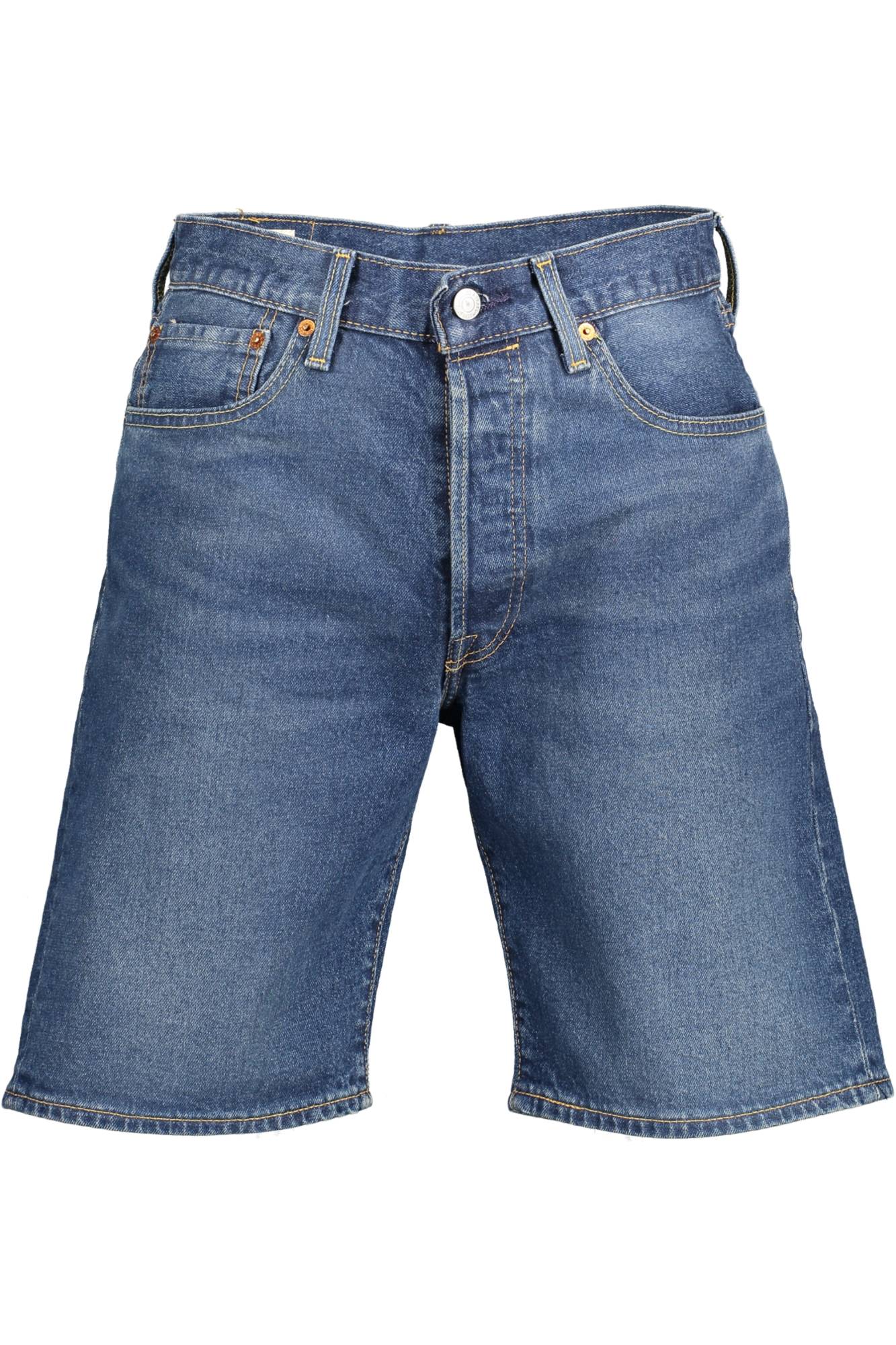 36512_BLU_0152 – Herren Jeans-Shorts Blau 501, 5 Taschen, Knöpfe, Logo-Detail – Größe: 29 L9, 31 L9, 33 L9 – Farbe: Blu