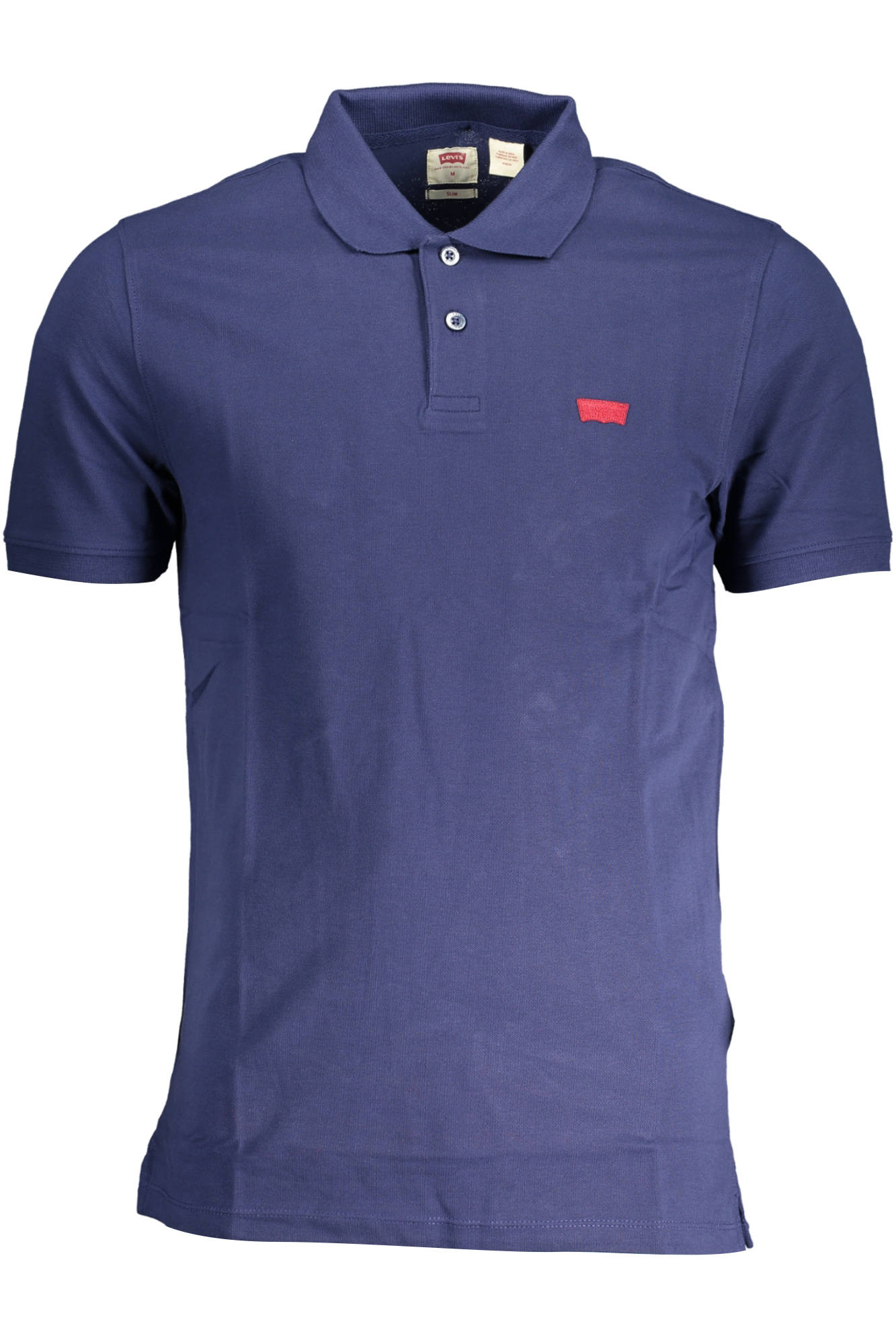 A4842_BLU_0003 – Herren Slim-Fit Poloshirt Blau - Kurzarm mit Applikation & Logo – Größe: S, M, XL, 2XL – Farbe: Blu