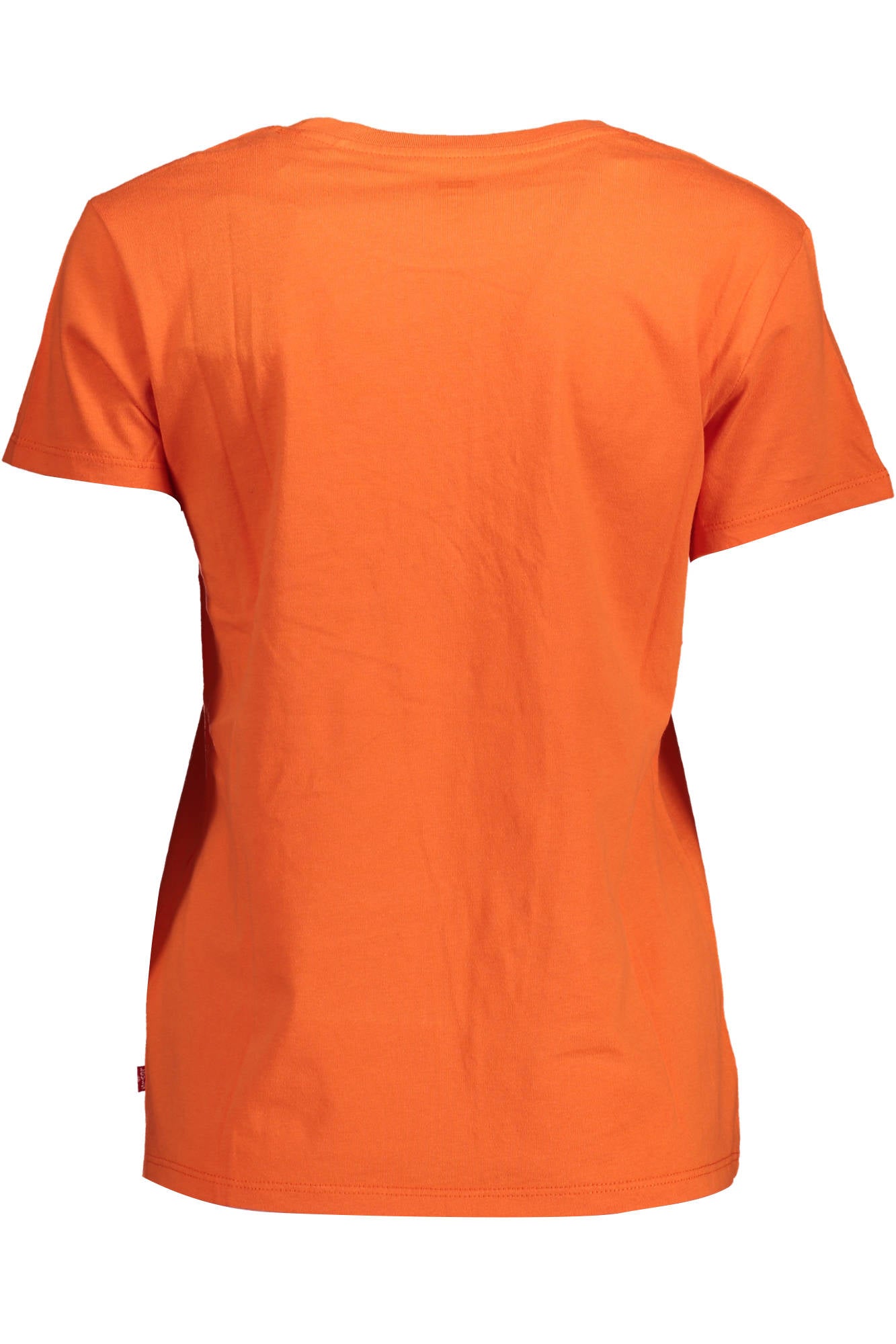 17369_ARANCIO_1758 – Damen Kurzarm T-Shirt Orange mit Druck und Rundhalsausschnitt – Größe: L – Farbe: Arancione