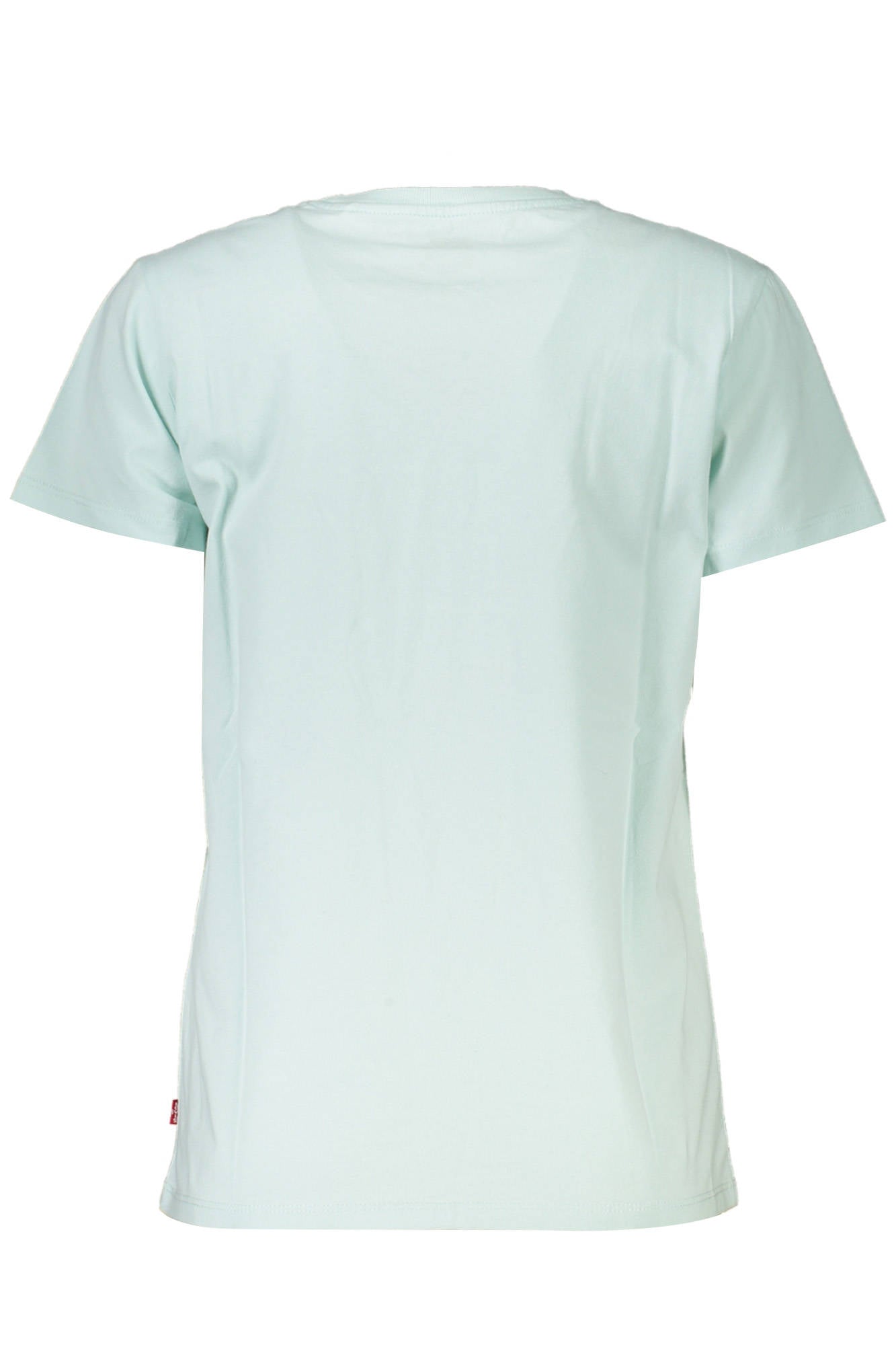 17369_AZZURRO_2051 – Trendiges Damen Kurzarm-T-Shirt Blau mit Rundhalsausschnitt und Logo. – Größe: XS, S, M, L – Farbe: Azzurro