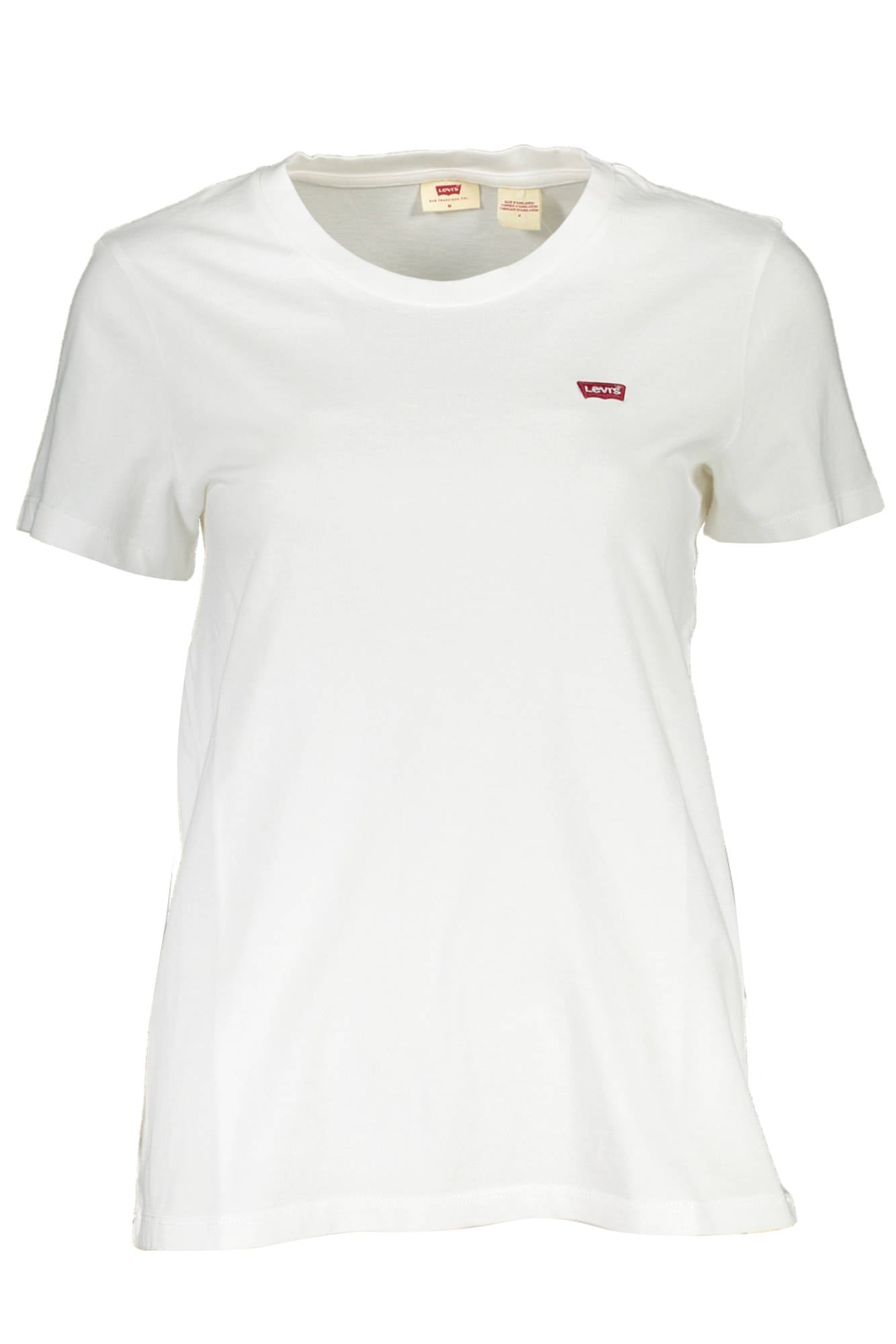 39185_BIANCO_0006 – Weißes Kurzarm-T-Shirt für Damen mit Rundhals und Logo-Design – Größe: XS, L – Farbe: Bianco