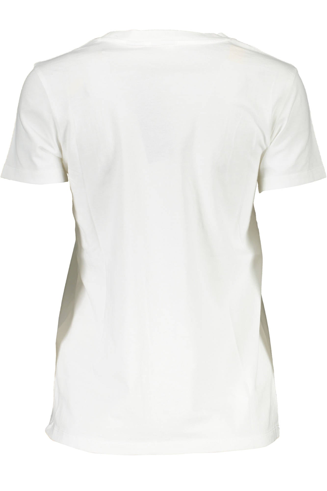 39185_BIANCO_0006 – Weißes Kurzarm-T-Shirt für Damen mit Rundhals und Logo-Design – Größe: XS, L – Farbe: Bianco