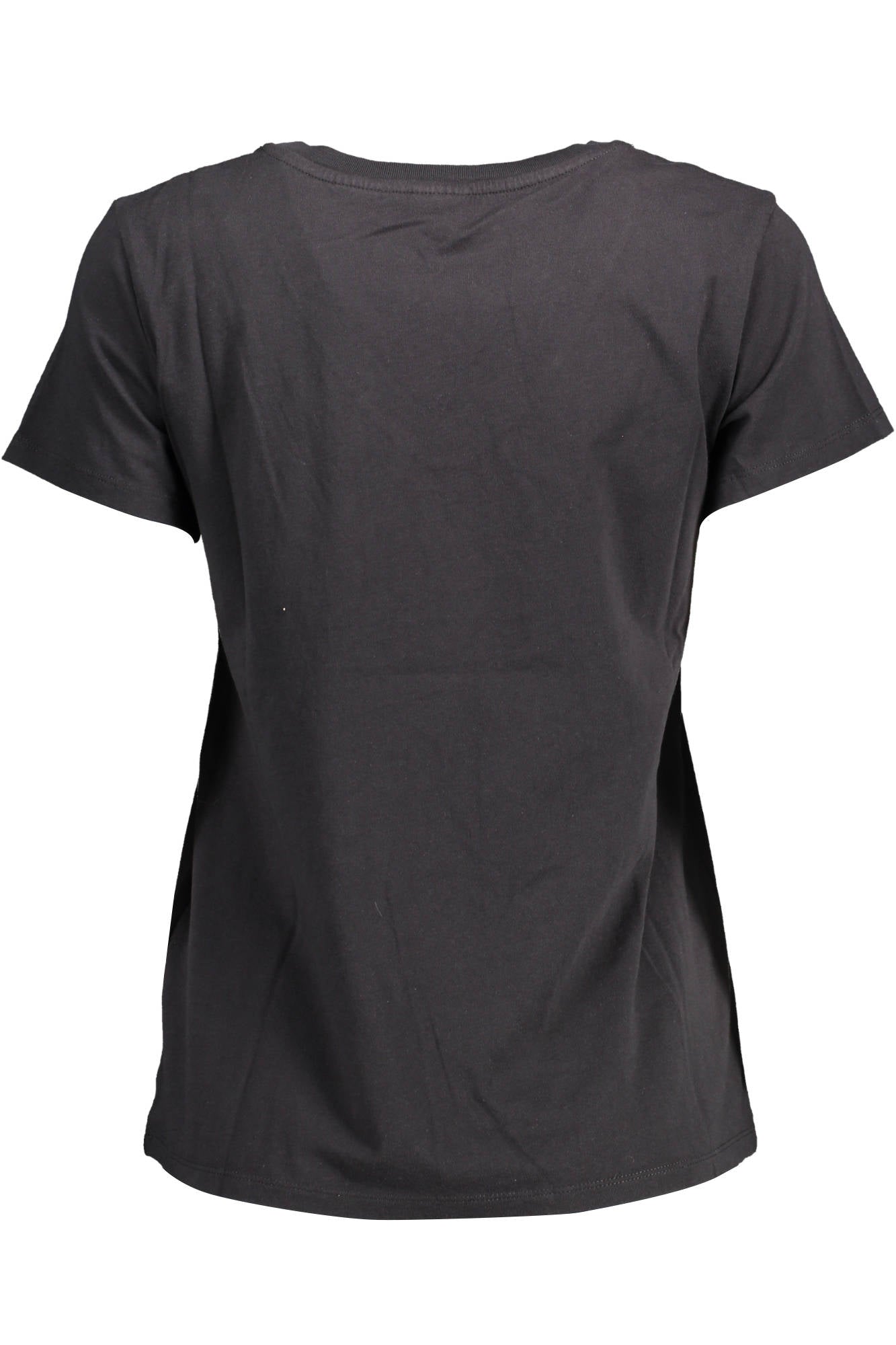 85341_NERO_0003 – Damen Kurzarm T-Shirt schwarz, V-Ausschnitt, Bio-Baumwolle 100% – Größe: XS, M – Farbe: Nero