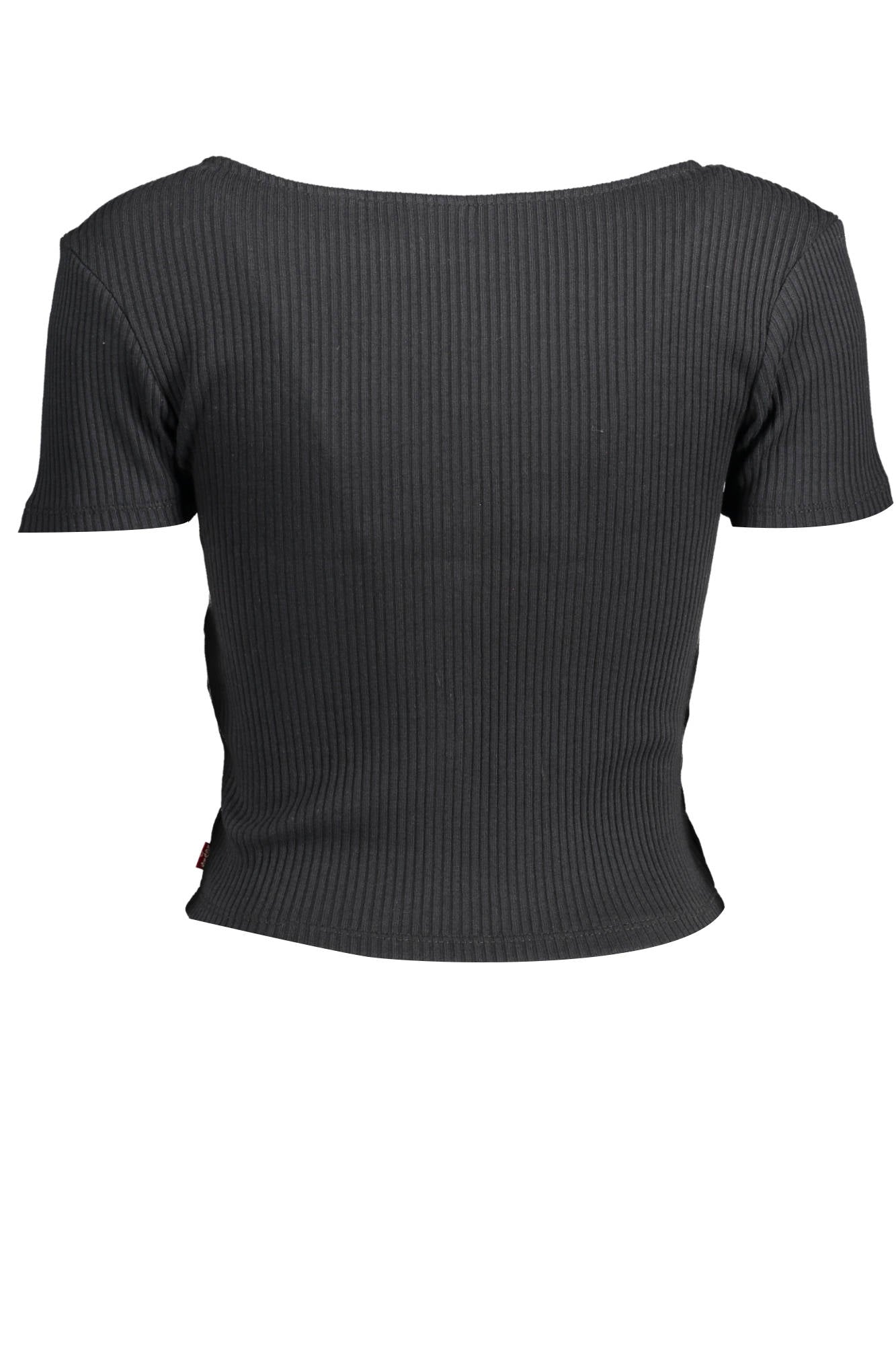 A3389_NERO_0001 – Damen Kurzarm T-Shirt Schwarz mit Knöpfen und Logo - Modisch & Elegant – Größe: XS, S, M, L – Farbe: Nero