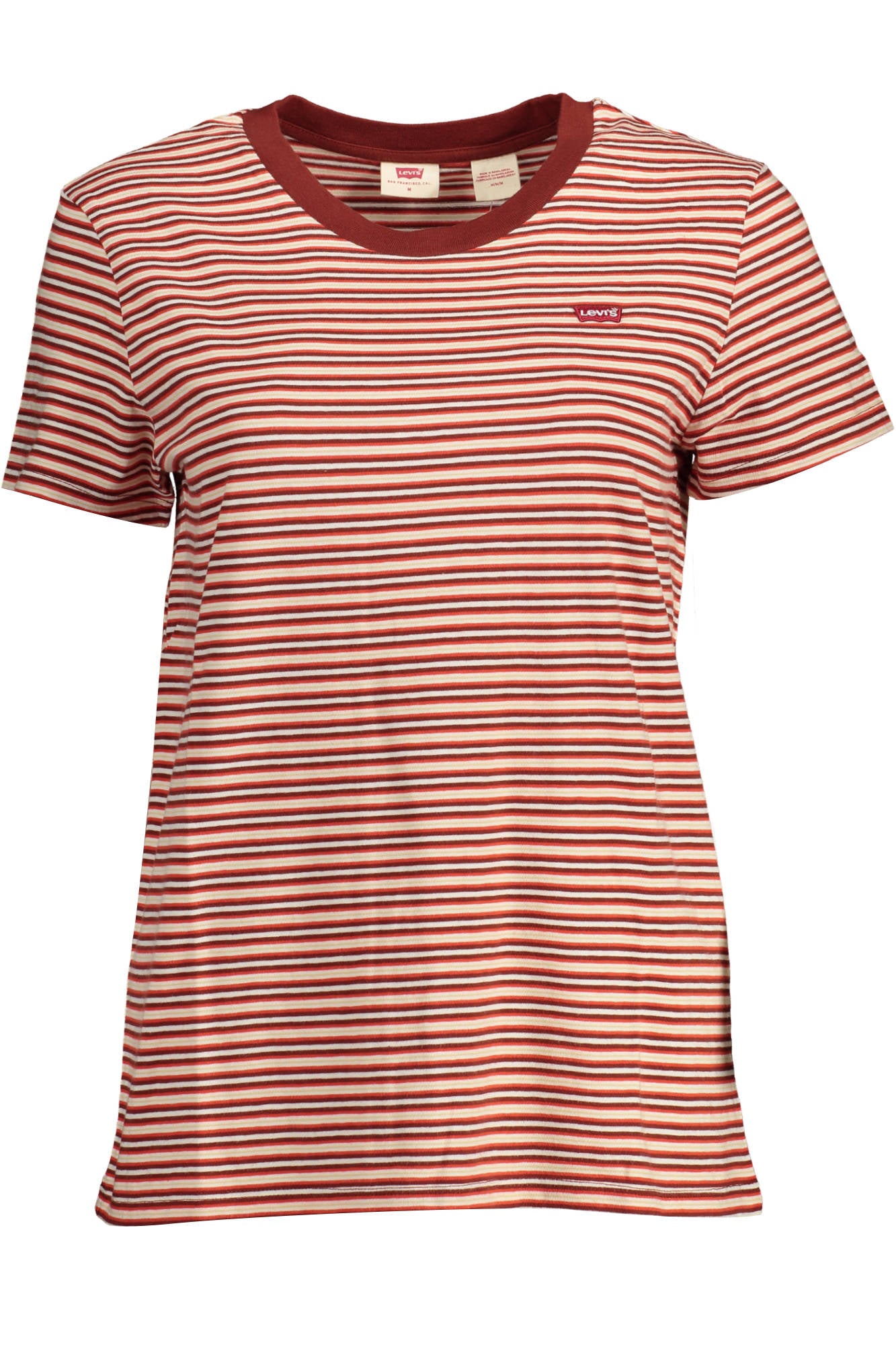 39185_ROSSO_0183 – Trendiges Damen T-Shirt: Kurzarm, Rundhals - Elegantes Rot mit Logo – Größe: 2XS, XS, S, M, L – Farbe: Rosso
