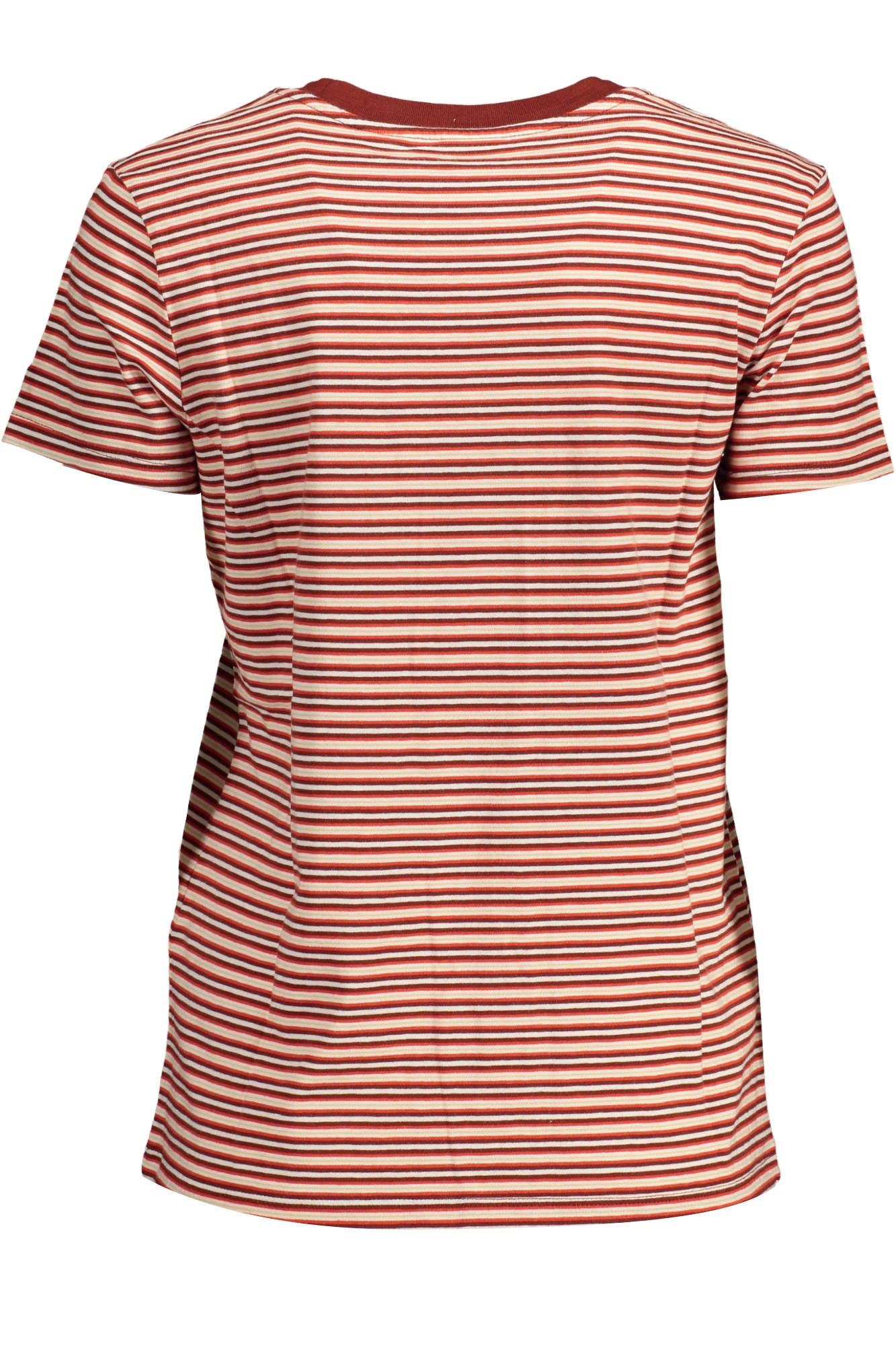 39185_ROSSO_0183 – Trendiges Damen T-Shirt: Kurzarm, Rundhals - Elegantes Rot mit Logo – Größe: 2XS, XS, S, M, L – Farbe: Rosso
