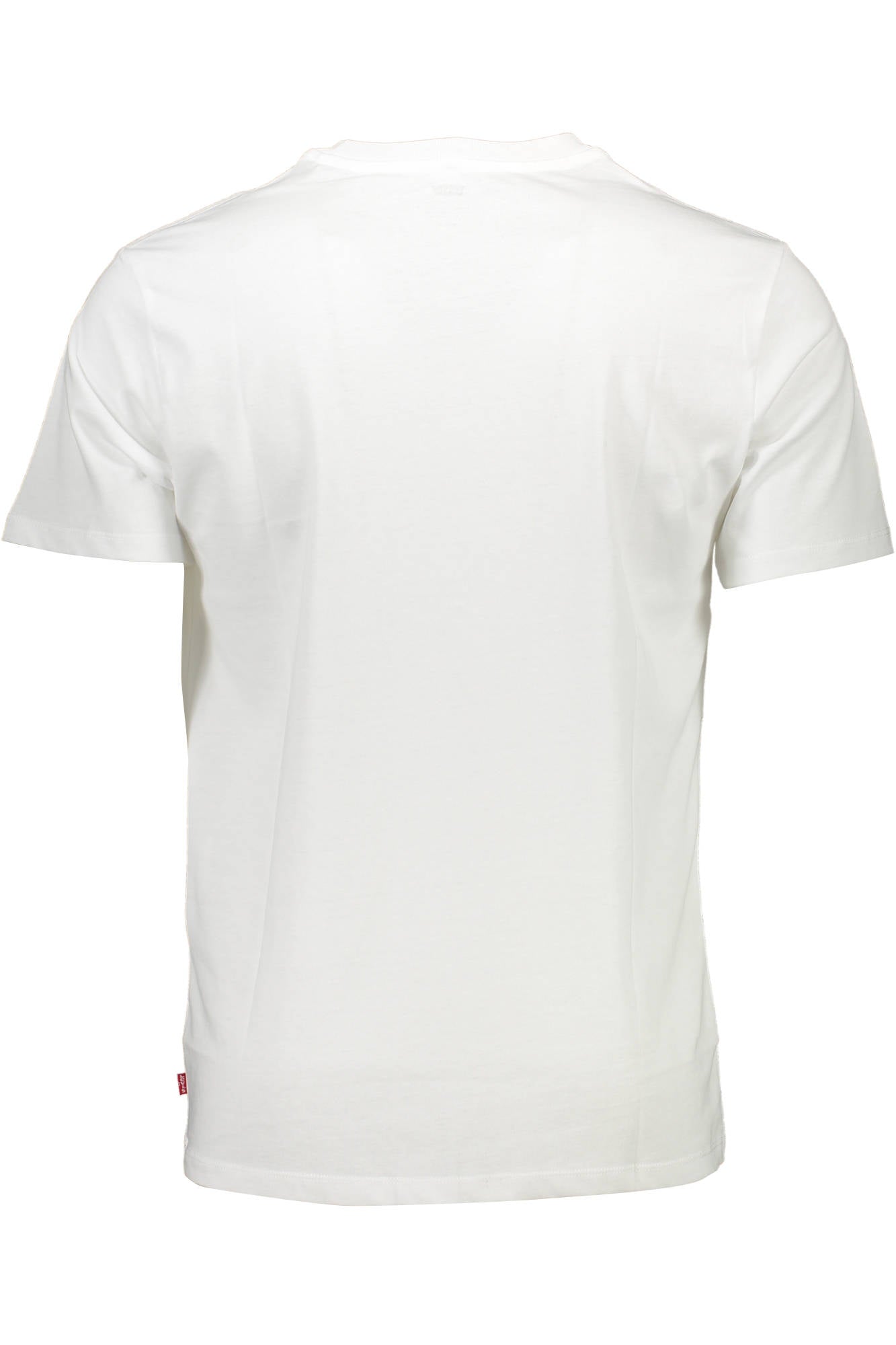 A2083_BIANCO_0003 – Weißes Herren T-Shirt - Kurzarm, Rundhals, mit Logo Druck – Größe: 2XL – Farbe: Bianco