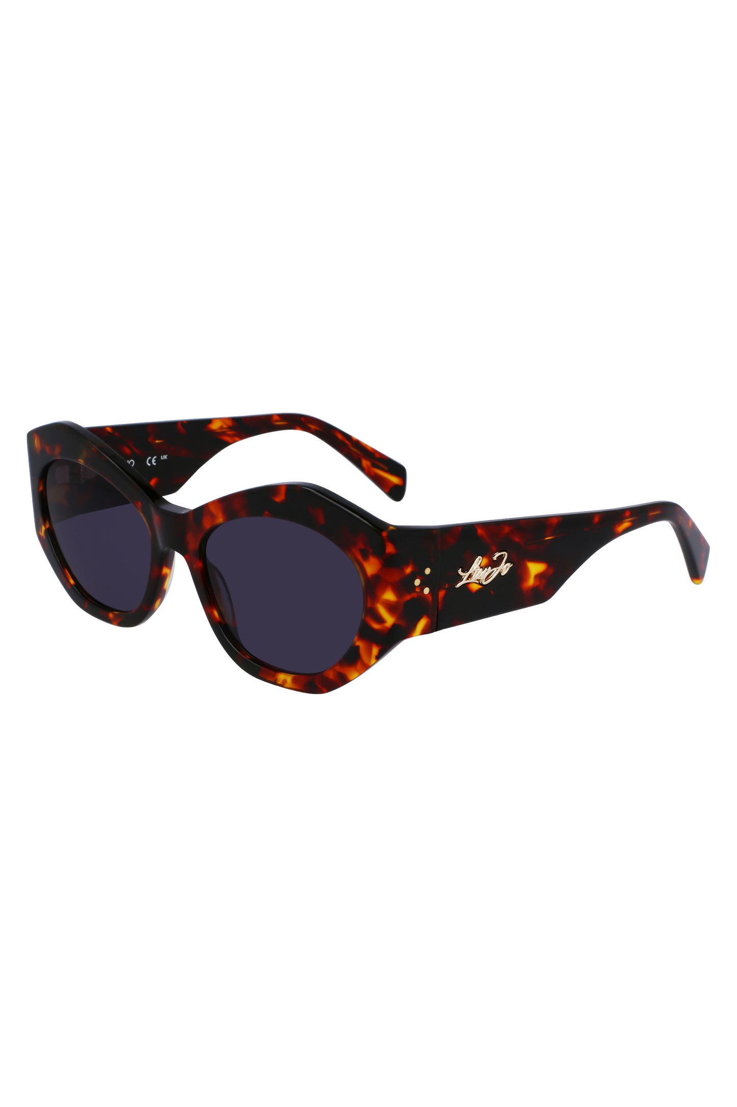 LJ786S_MA244 – Elegante Damen-Sonnenbrille: Braunes Acetat mit hellblauen Gläsern – Größe: UNI – Farbe: Marrone