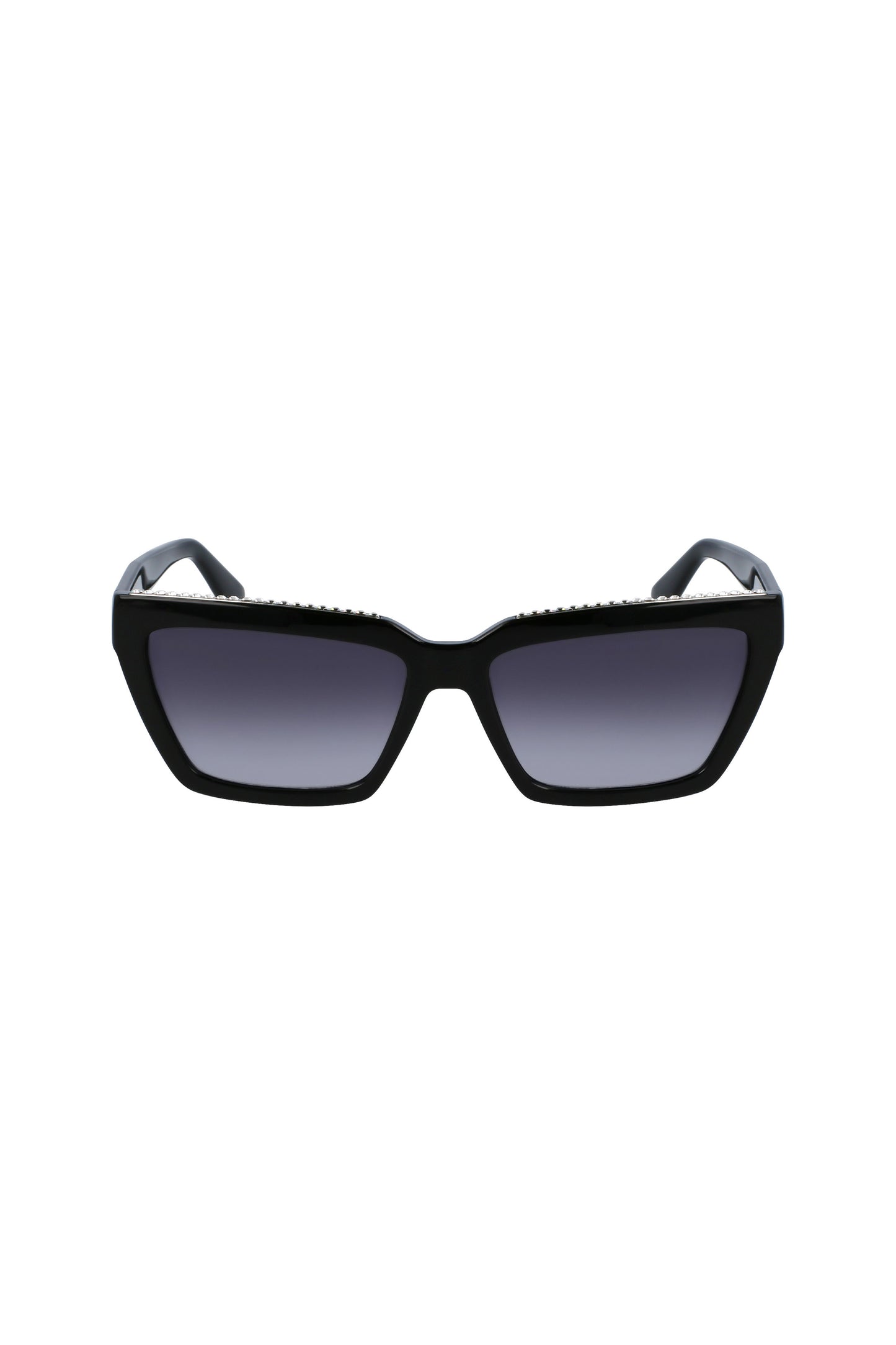 LJ793SR_NE001 – Schwarze Damen-Sonnenbrille mit rechteckigen Gläsern, 57mm breit – Größe: UNI – Farbe: Nero