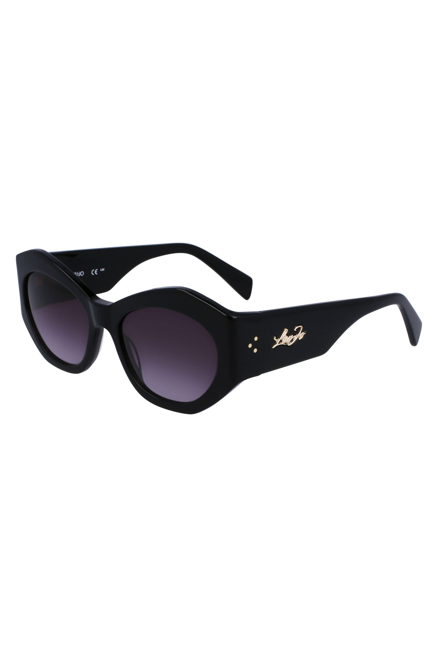 LJ786S_NE001 – Damen Sonnenbrille Schwarz: Tropfenform & Kontrast-Details – Größe: UNI – Farbe: Nero