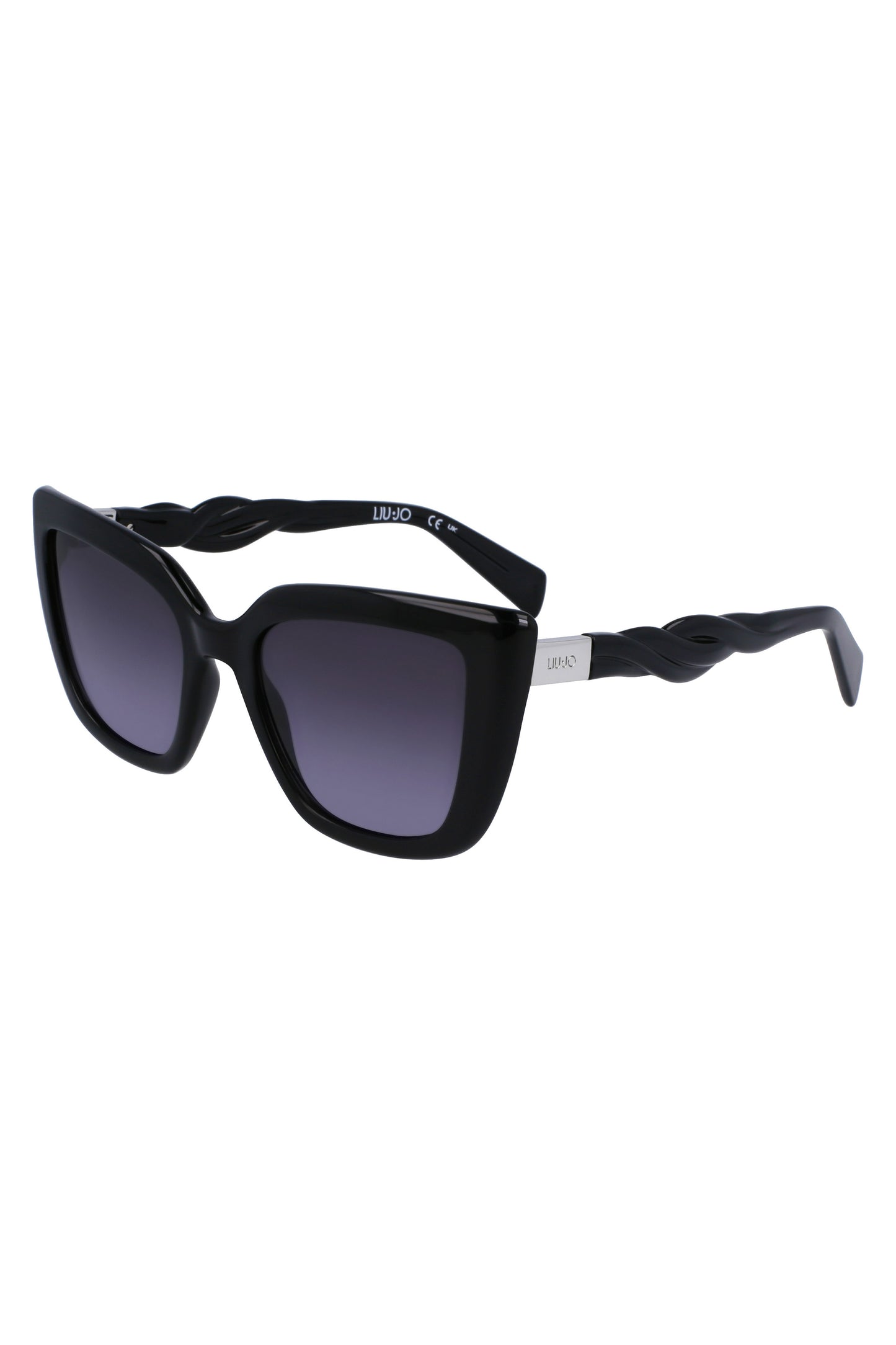 LJ789S_NE001 – Elegante Damen-Sonnenbrille in Schwarz mit blauen Gläsern – Größe: UNI – Farbe: Nero