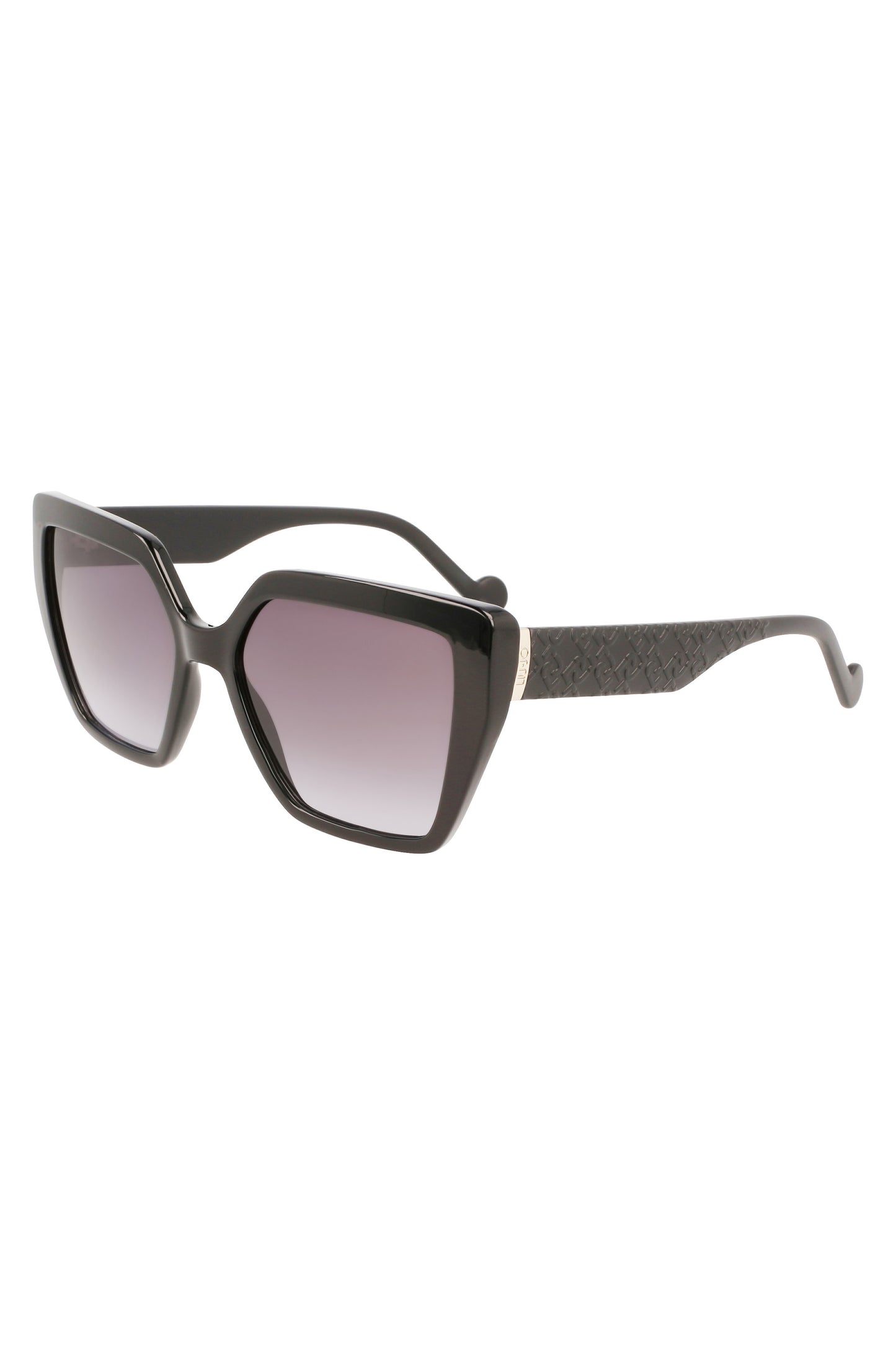 LJ757S_NE001 – Damen Sonnenbrille Schwarz: Quadratische Gläser, Kontrastdetails – Größe: UNI – Farbe: Nero