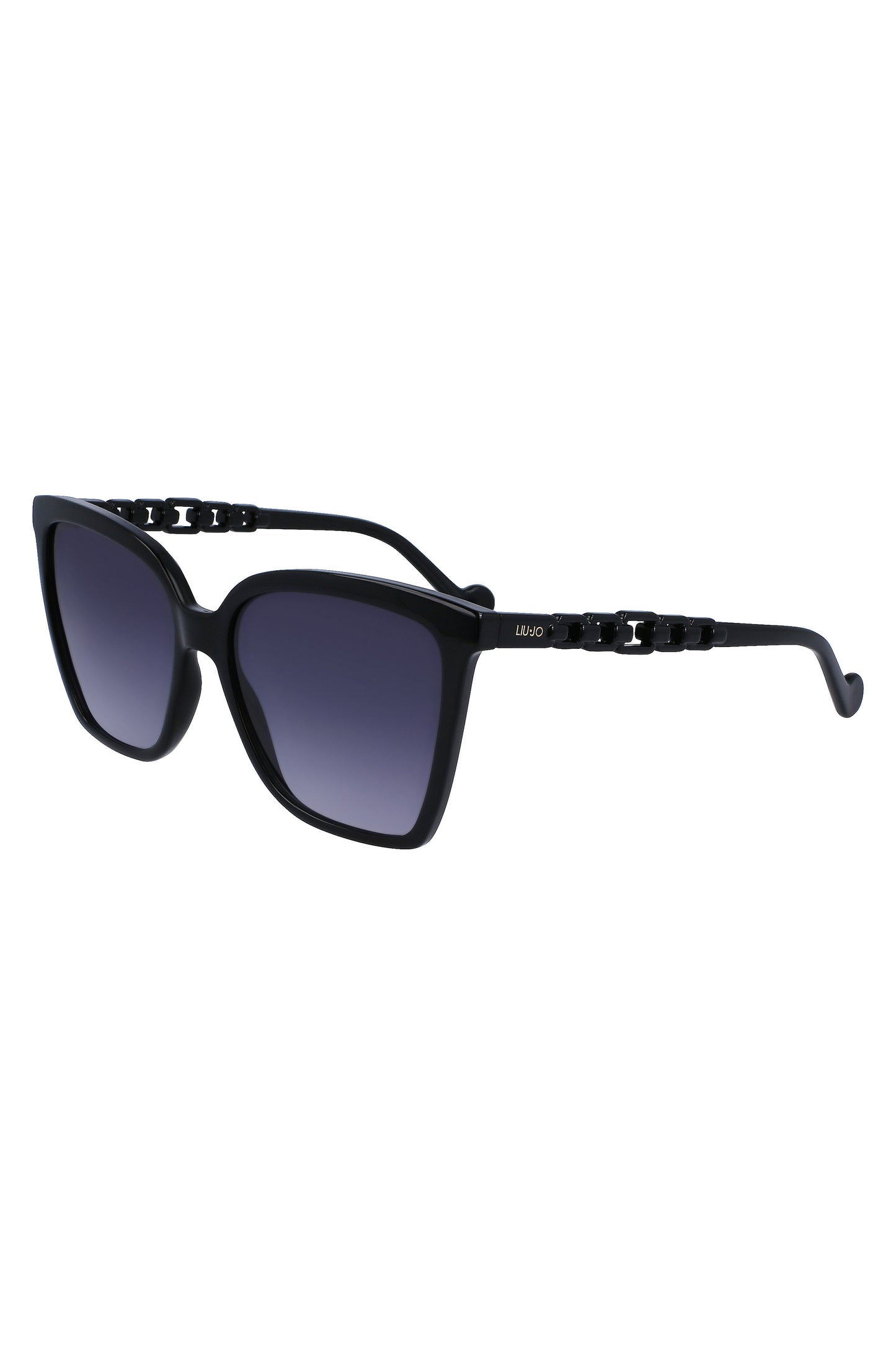 LJ773S_NE001 – Damen-Sonnenbrille: Schwarze Kunststofffassung mit Kontrast-Details – Größe: UNI – Farbe: Nero