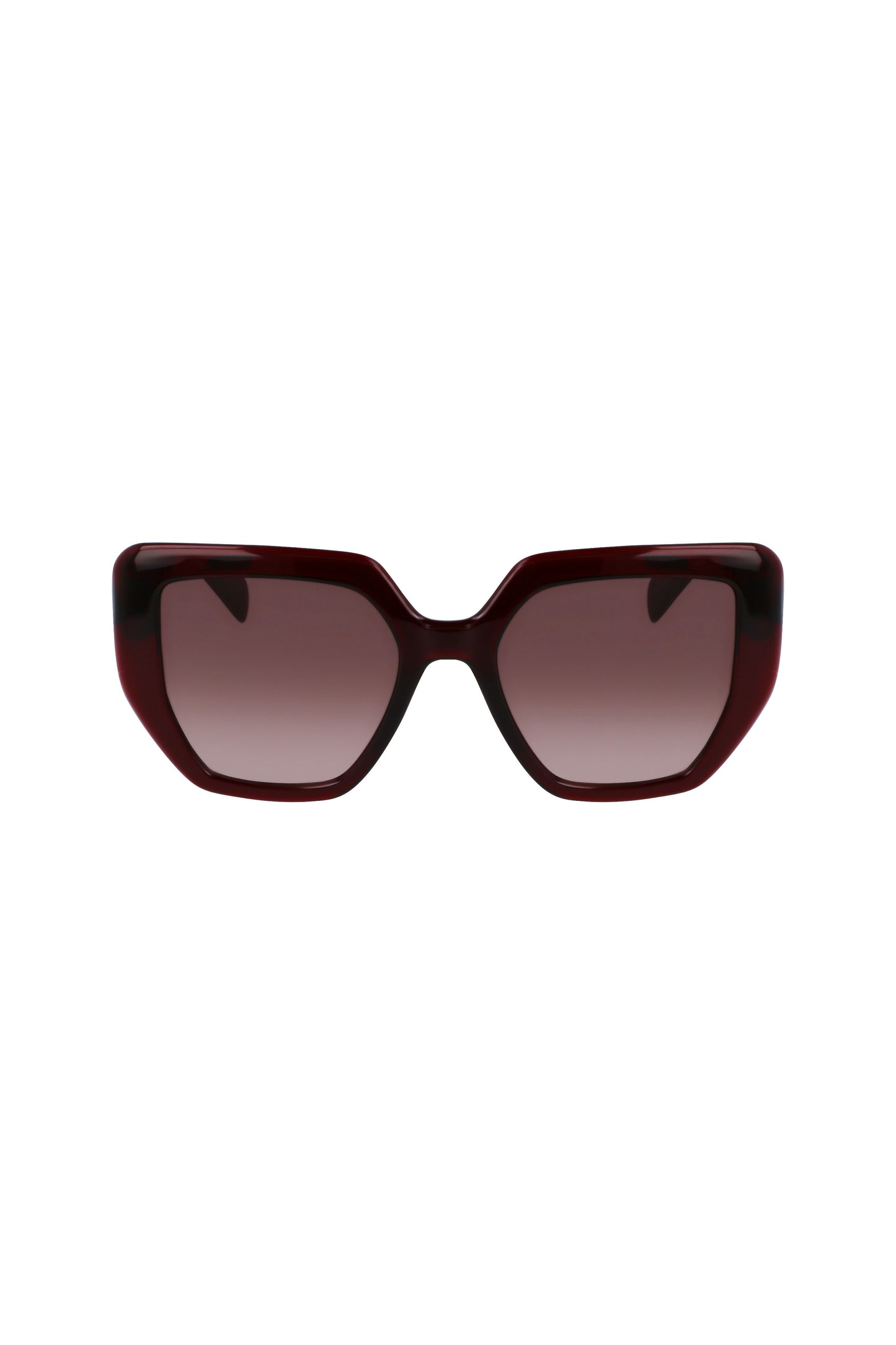 LJ788S_RO601 – Stilvolle rote Damensonnenbrille mit eckigen Gläsern und Logo-Detail – Größe: UNI – Farbe: Rosso