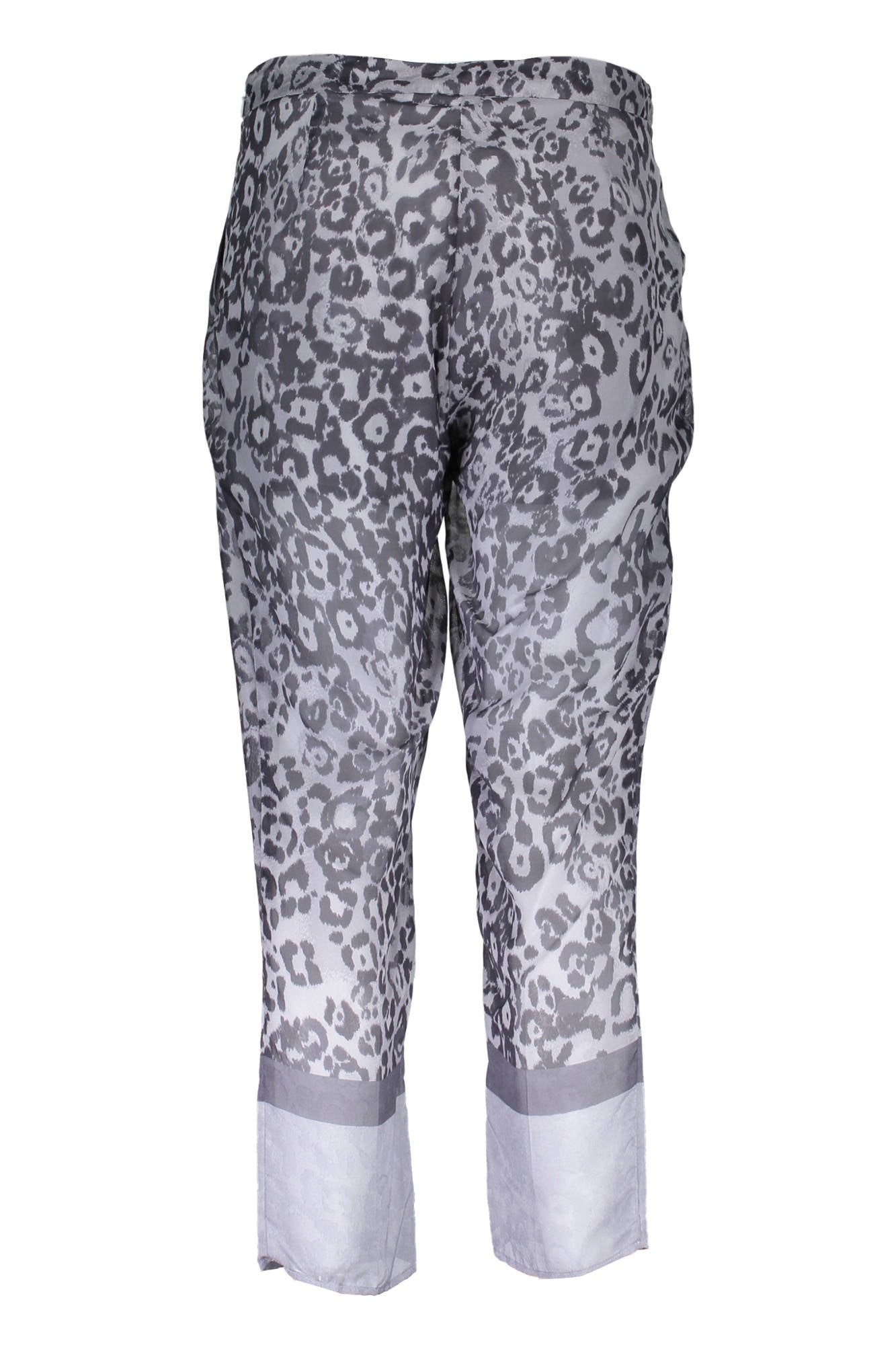 P65157-T1528_BLU_Z9518 – Damenhose Blau mit Kontrasten & Logo - 2 Taschen, Reißverschluss – Größe: 42 – Farbe: Blu