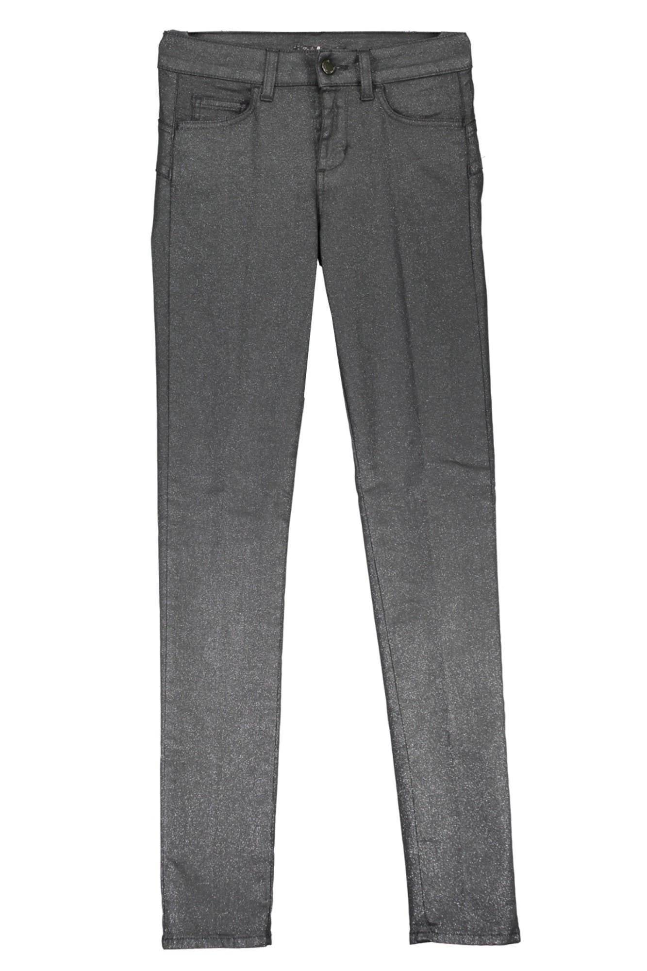 P65207-T8172_NERO_22222 – Elegante Damenhose: Schwarz, Röhrenstil, 5 Taschen, mit Logo-Detail – Größe: 26 – Farbe: Nero