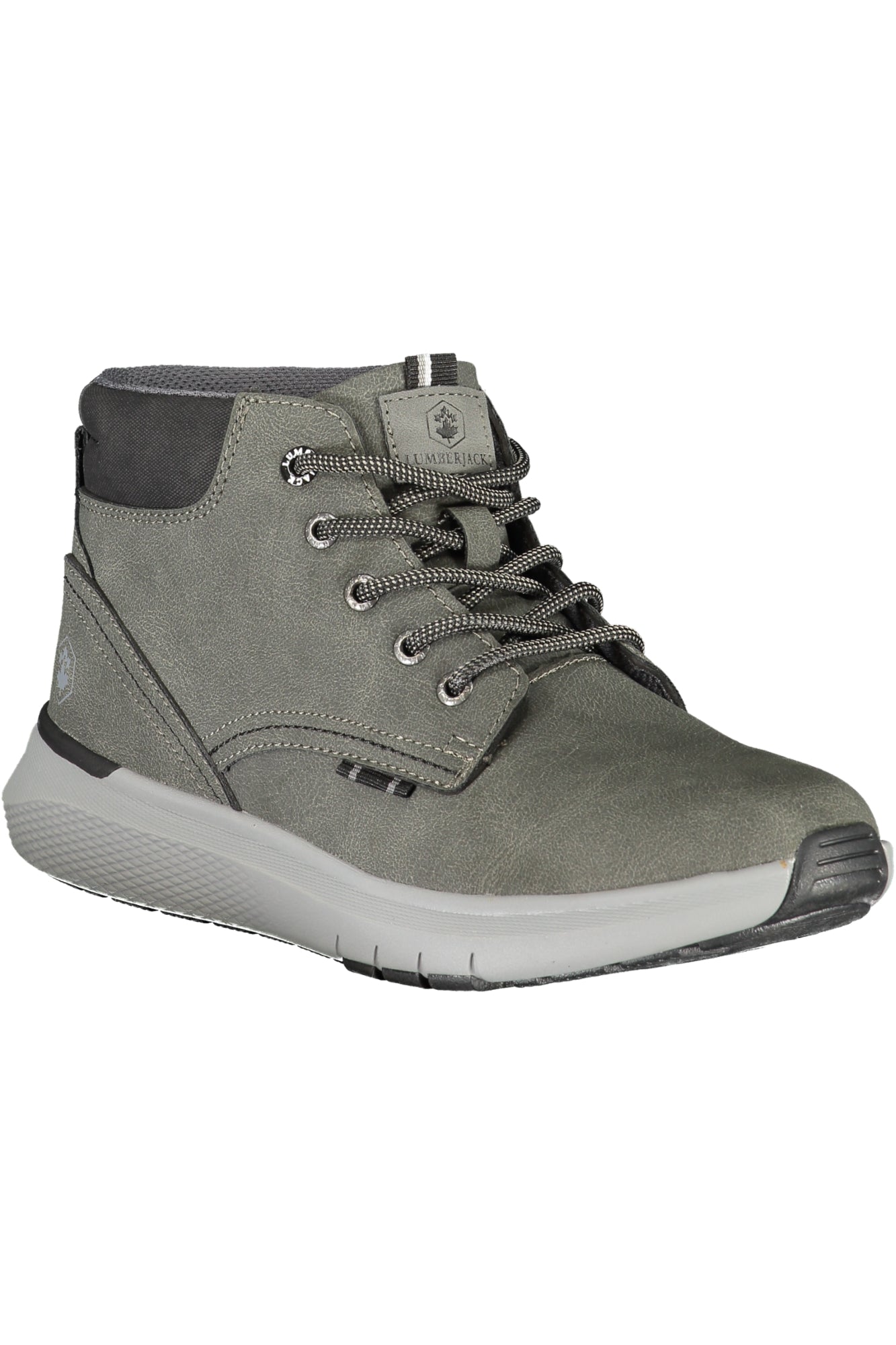 102217647_GR246 – Graue Herren-Schnürstiefelette mit Kontrastdetails & Print-Design – Größe: 41, 42, 43, 44, 45, 46, 40 – Farbe: Grigio