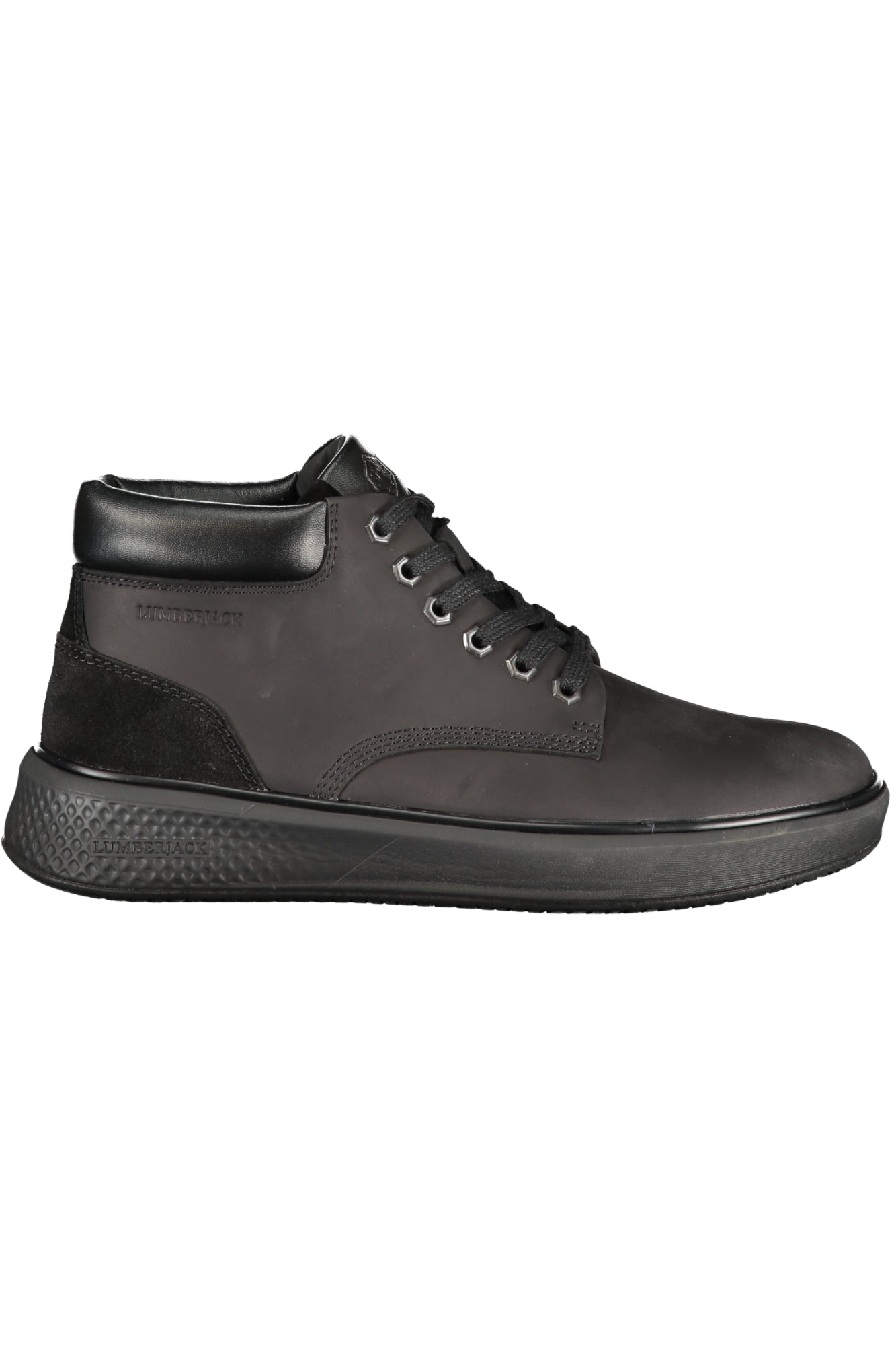 102217275_NE232N – Schwarzer Hi-Top Herrensneaker mit zweifarbigen Schnürsenkeln – Größe: 40, 41, 42, 43, 44, 45, 46 – Farbe: Nero
