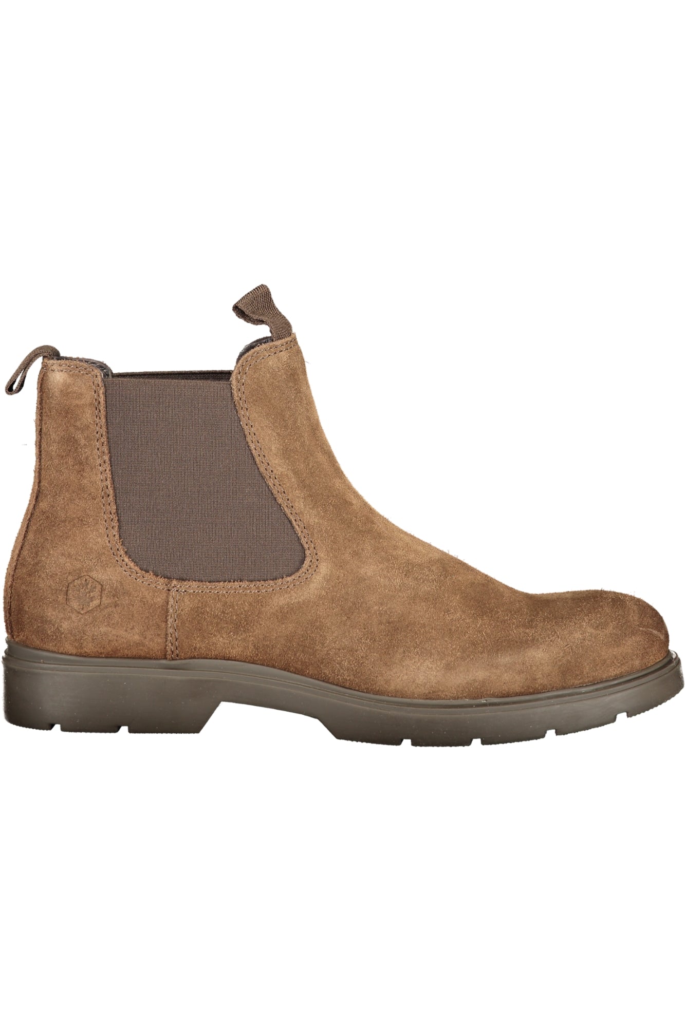 102217640_MA286 – Herrenstiefel: Braune Stiefelette mit Elastikeinsätzen & Details – Größe: 40, 41, 42, 43, 44, 45, 46 – Farbe: Marrone
