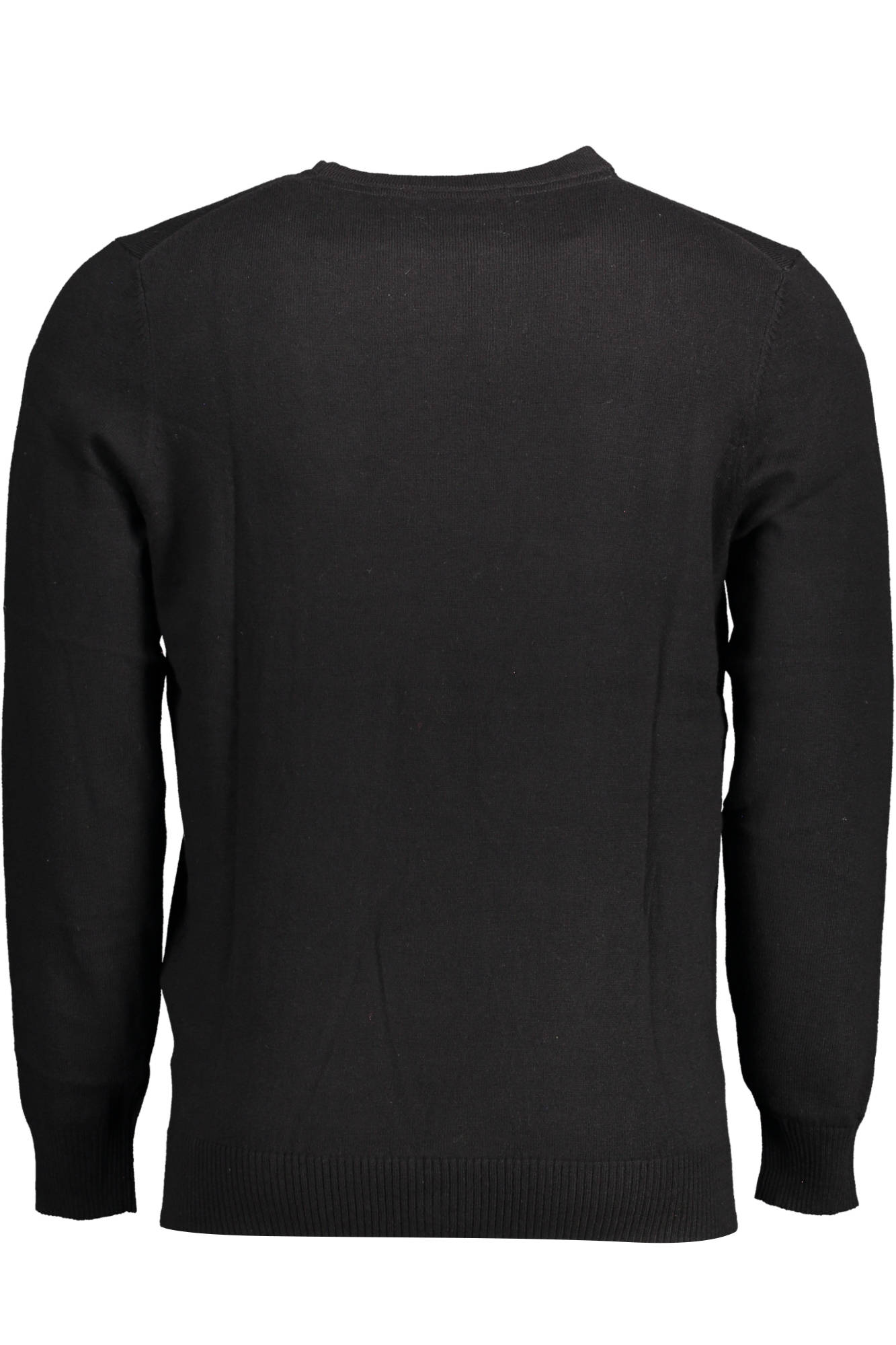 KN400VC_NERO_Z865 – Eleganter Schwarzer Herren Sweater: Langarm, Rundhals, moderner Stil – Größe: S – Farbe: Nero