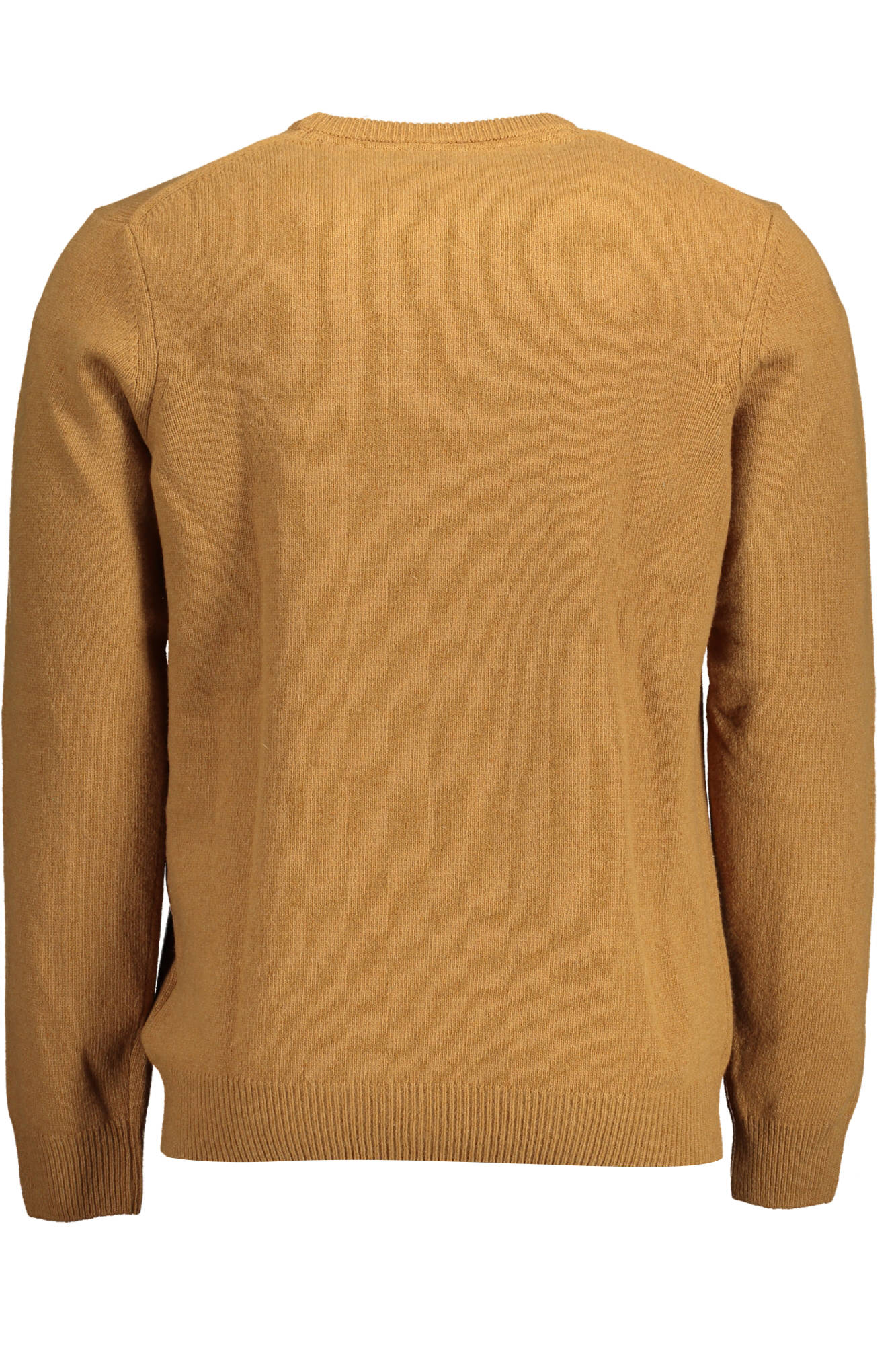 KN921VF_MARRONE_W807 – Herren-Pullover Braun: Stilvoll Langarm mit Applikation und Logo – Größe: S – Farbe: Marrone