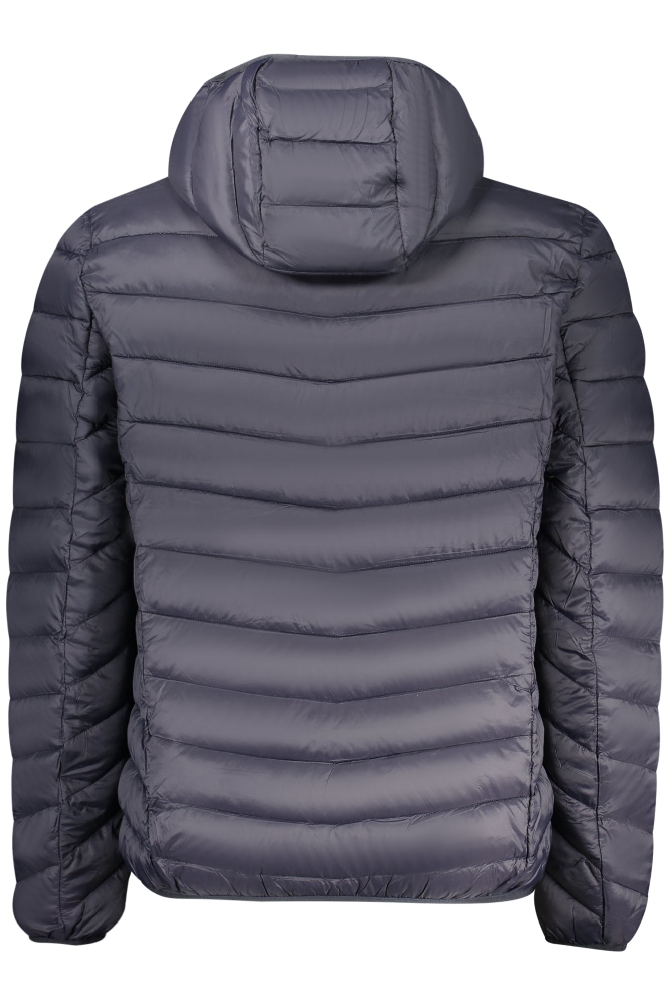 252T02014_BL65000 – Herrenjacke in Blau mit Kapuze und Applikationen – Stilvoll & Praktisch – Größe: S, M, L, XL, 2XL, 3XL – Farbe: Blu