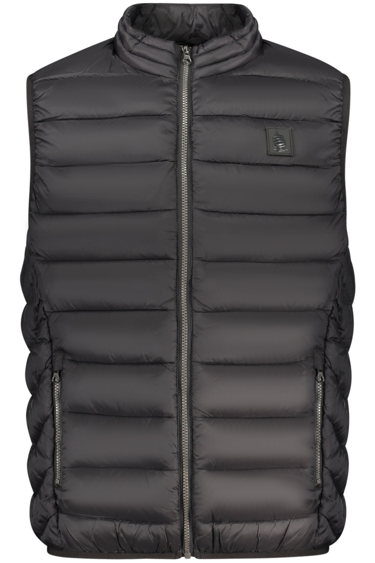 252T02001_NE99000 – Ärmellose Herrenweste Schwarz mit Taschen und Reißverschluss – Größe: S, M, L, XL, 2XL, 3XL – Farbe: Nero