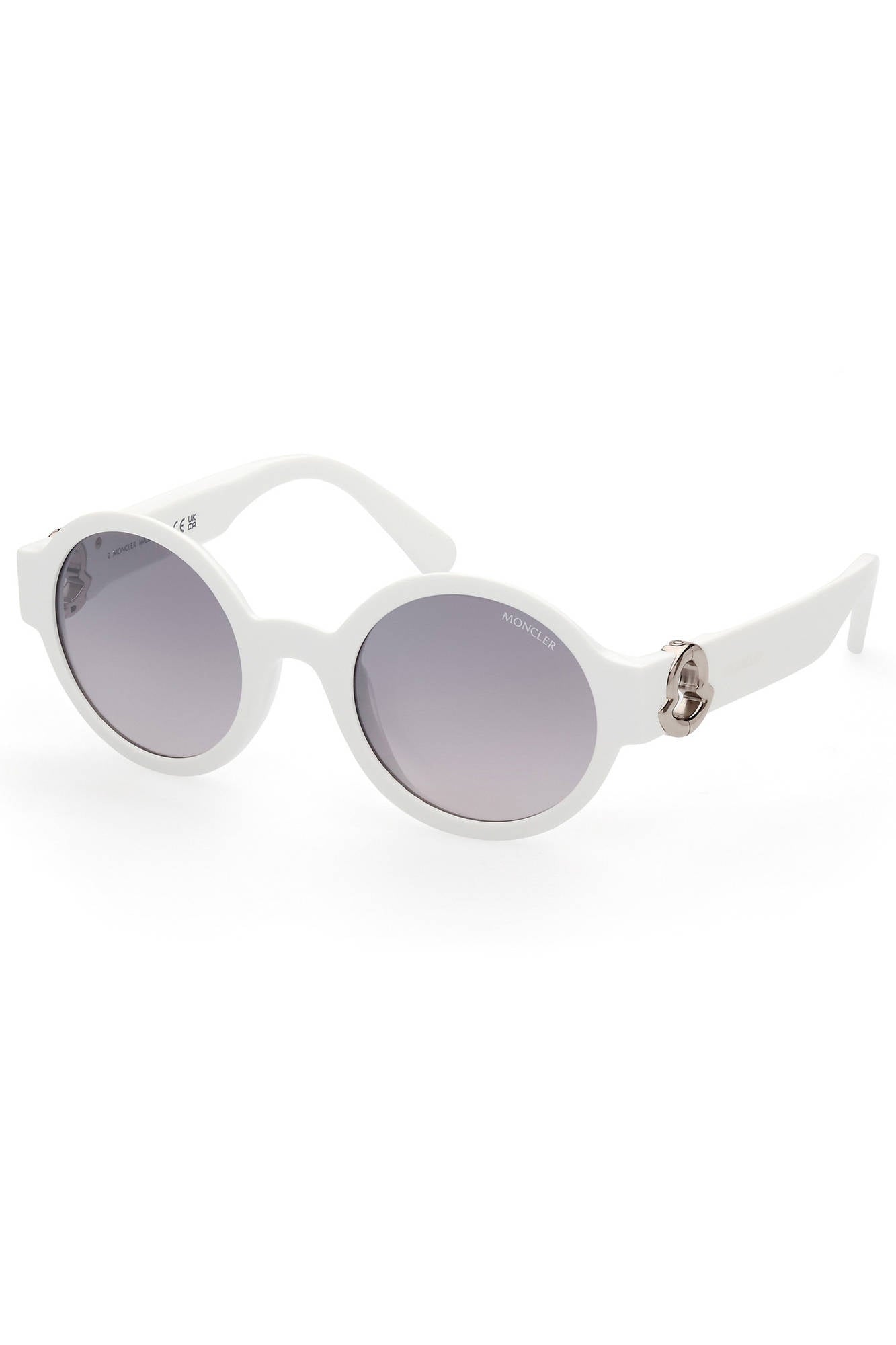 ML0243S_BIANCO_21C – Exklusive Damen Sonnenbrille - Weiß, Runde Gläser, Elegantes Design – Größe: UNI – Farbe: Bianco