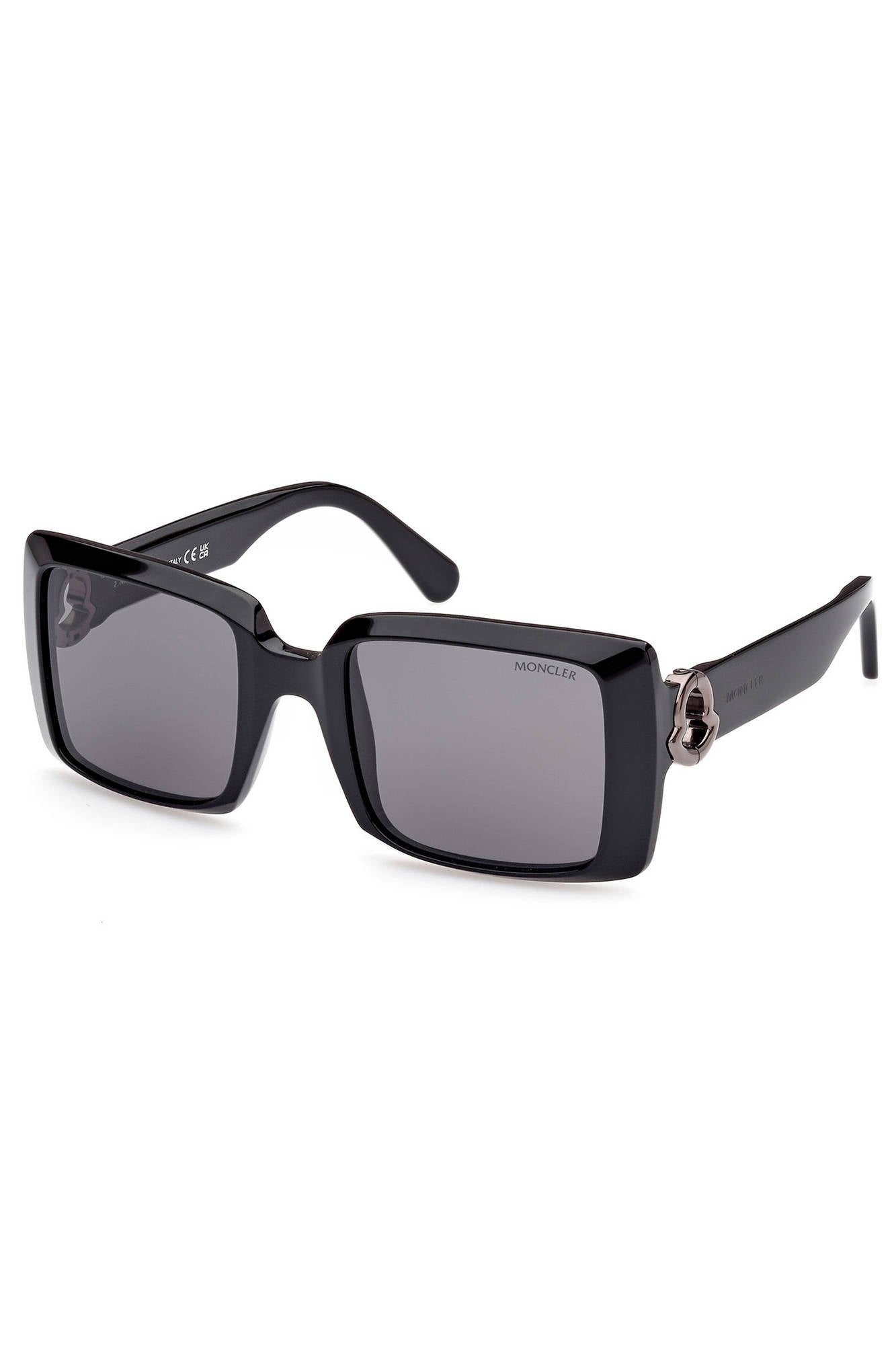 ML0244S_NERO_01A – Elegante Damensonnenbrille: Rechteckig, Schwarz, Kontrastelemente – Größe: UNI – Farbe: Nero
