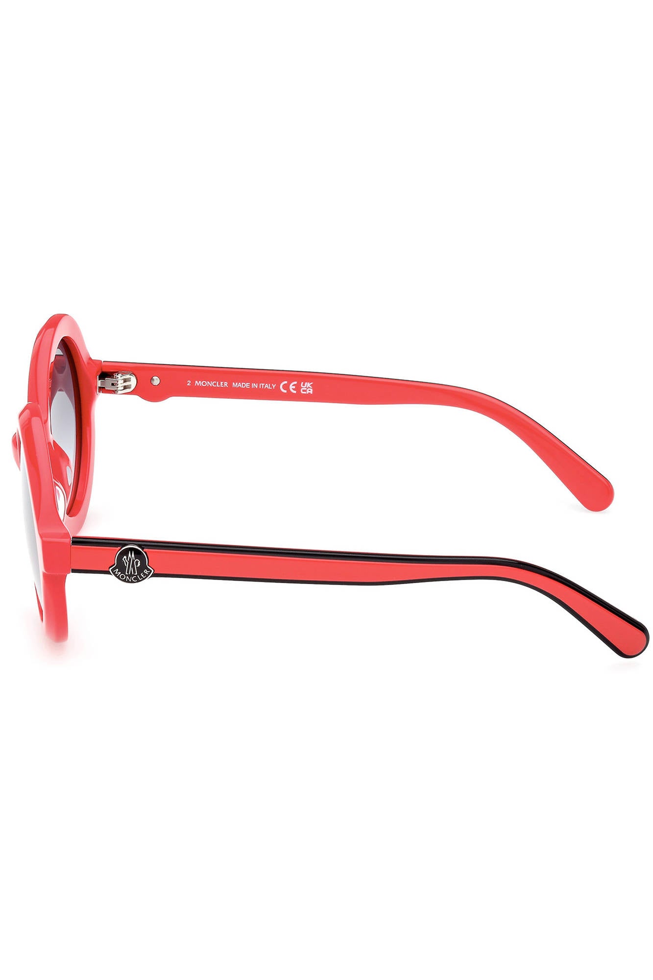 ML0261S_ROSSO_66B – Stylische Damen-Sonnenbrille mit roten Kontrastdetails und runden Gläsern – Größe: UNI – Farbe: Rosso