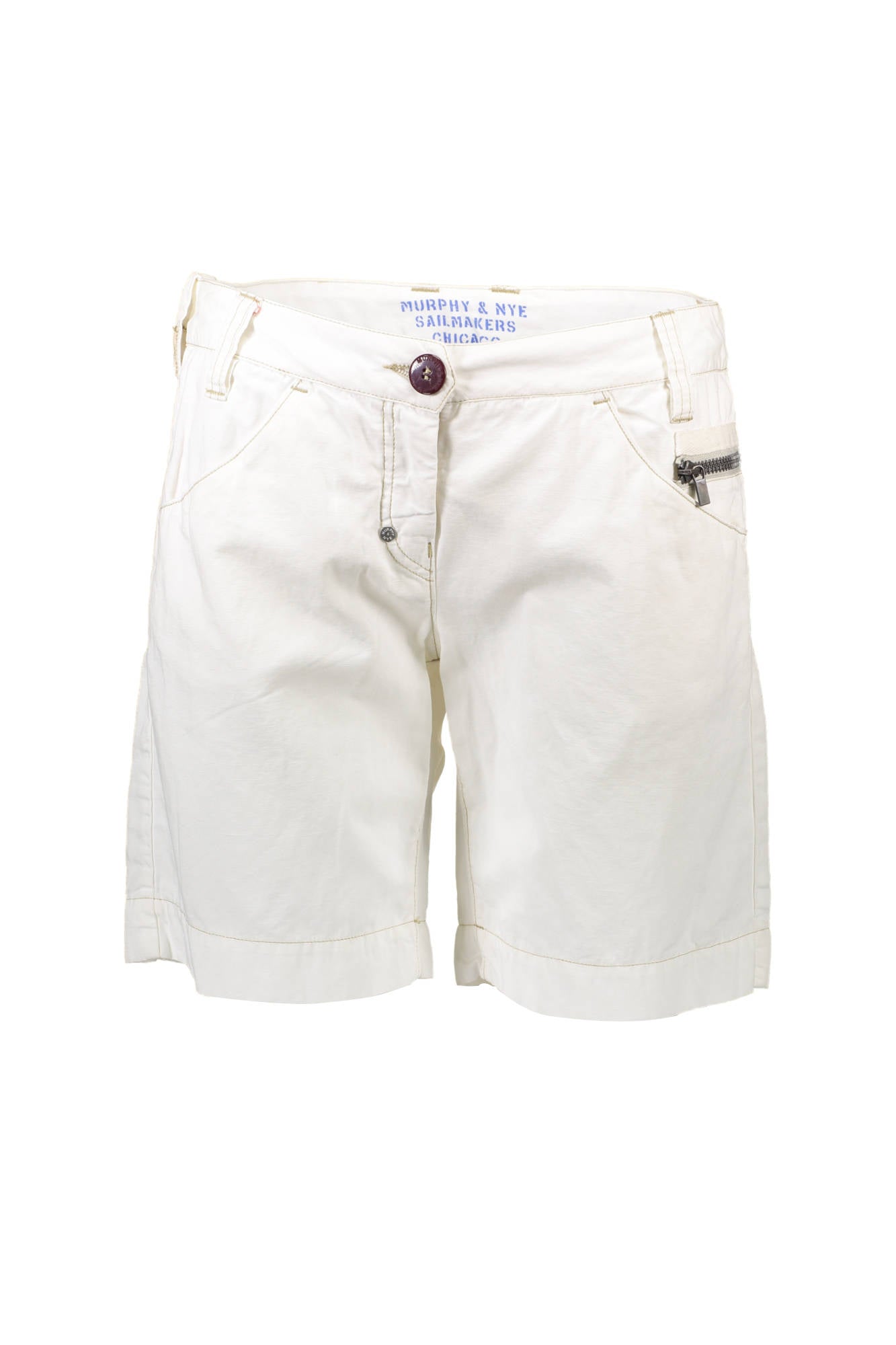 J71600-KENNEL_BIANCO_A00250 – Elegante Damen Bermuda-Shorts in Weiß mit 5 Taschen und Logo-Detail – Größe: 29 – Farbe: Bianco