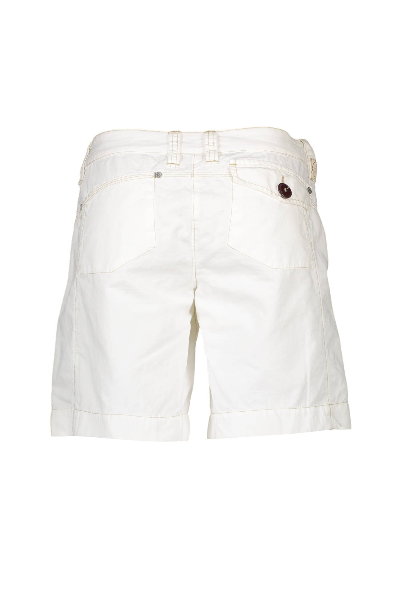 J71600-KENNEL_BIANCO_A00250 – Elegante Damen Bermuda-Shorts in Weiß mit 5 Taschen und Logo-Detail – Größe: 29 – Farbe: Bianco