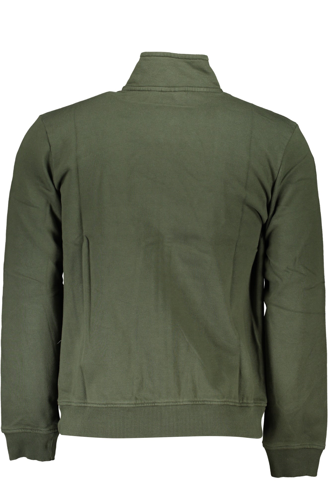 NP0A4GBABALISFZ_VEGE4 – Grünes Herren Sweatshirt mit Reißverschluss, Regular Fit, Stickerei – Größe: S, M, 2XL, 3XL – Farbe: Verde