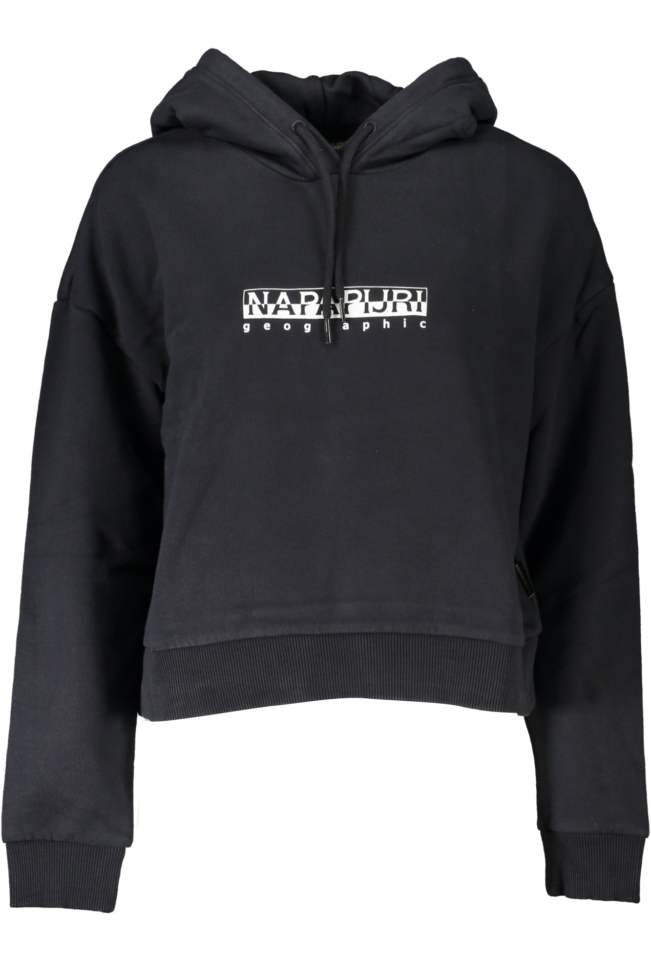 NP0A4GXUBBOXWHS_NE041 – Damenkapuzenpullover Schwarz: Lockere Passform, Gefüttert, Bedruckt – Größe: XS, S – Farbe: Nero