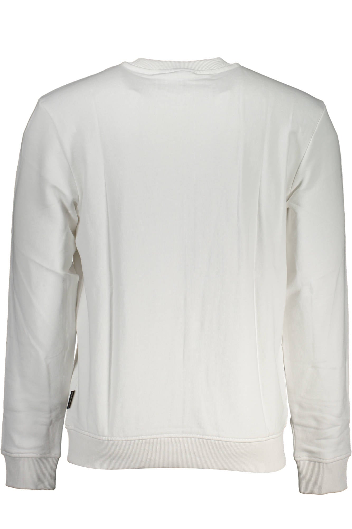 NP0A4H89-BALIS-CREW-SUM-2_BIANCO_002 – Weißes Herren Sweatshirt: Langarm, Rundhals, edle Stickerei – Größe: S, M, L, XL, 2XL, 3XL – Farbe: Bianco