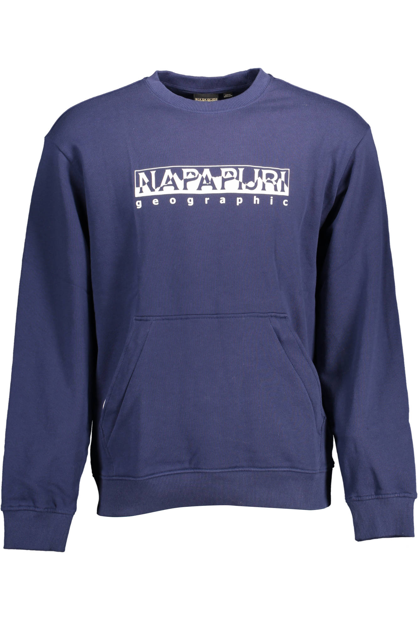 NP0A4G6S-B-SELLA-C_BLU_BB6 – Blaues Herren-Sweatshirt ohne Reißverschluss mit Kängurutasche – Größe: S, M, L, XL, 2XL – Farbe: Blu
