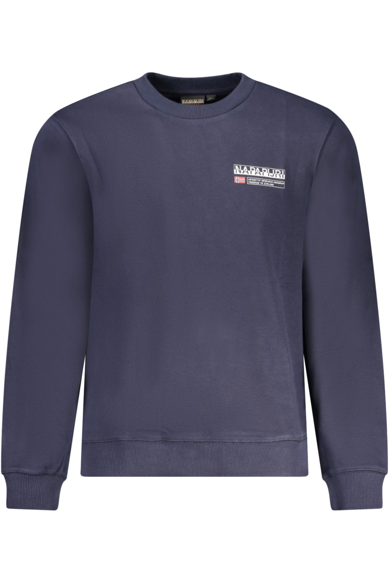 NP0A4IABBKASBACWINT_BL176 – Stilvolles Herren Sweatshirt Blau - Rundhals, Futter, Print-Design – Größe: S, M, L, XL, 2XL, 3XL – Farbe: Blu