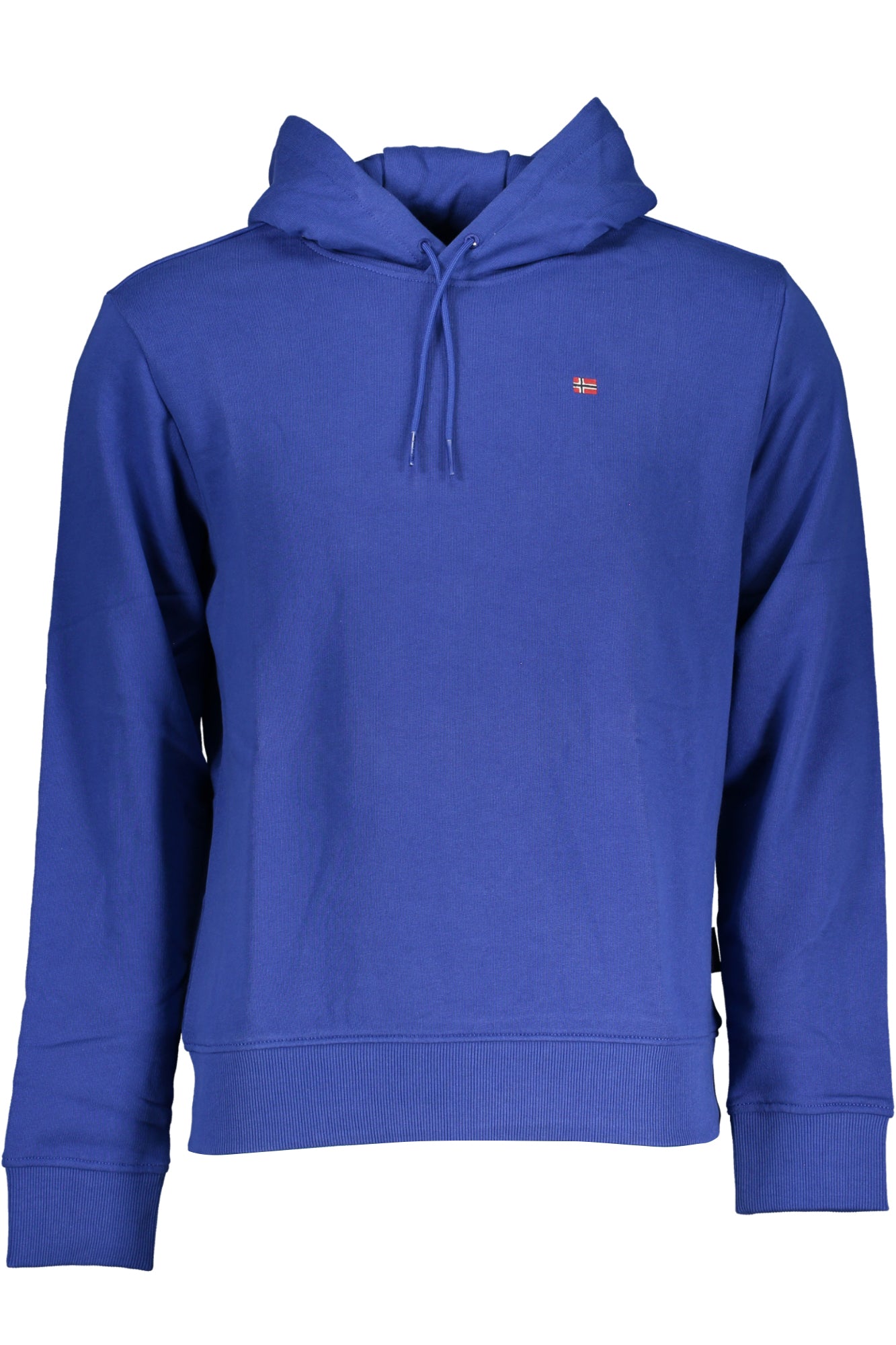 NP0A4H8ABALISHSUM_BLB5A – Blaues Herren-Kapuzensweatshirt: Angeraut, Stickerei, Kängurutasche – Größe: 2XL, 3XL – Farbe: Blu