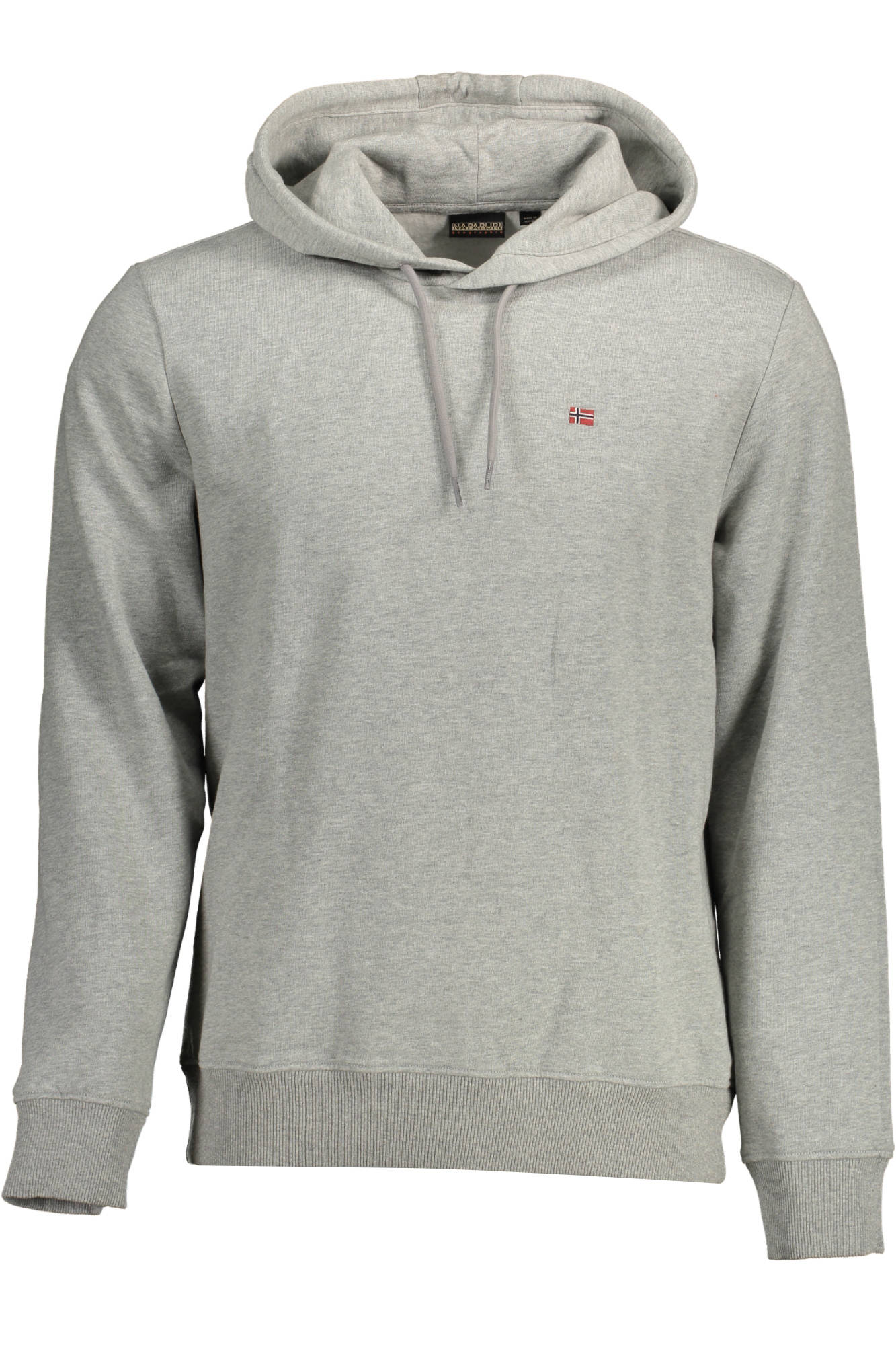 NP0A4FQV-BALIS-HOOD_GRIGIO_160 – Herren-Sweatshirt aus Bio-Baumwolle, Grau, mit Logo-Applikation – Größe: S, M, L, XL, 2XL, 3XL – Farbe: Grigio