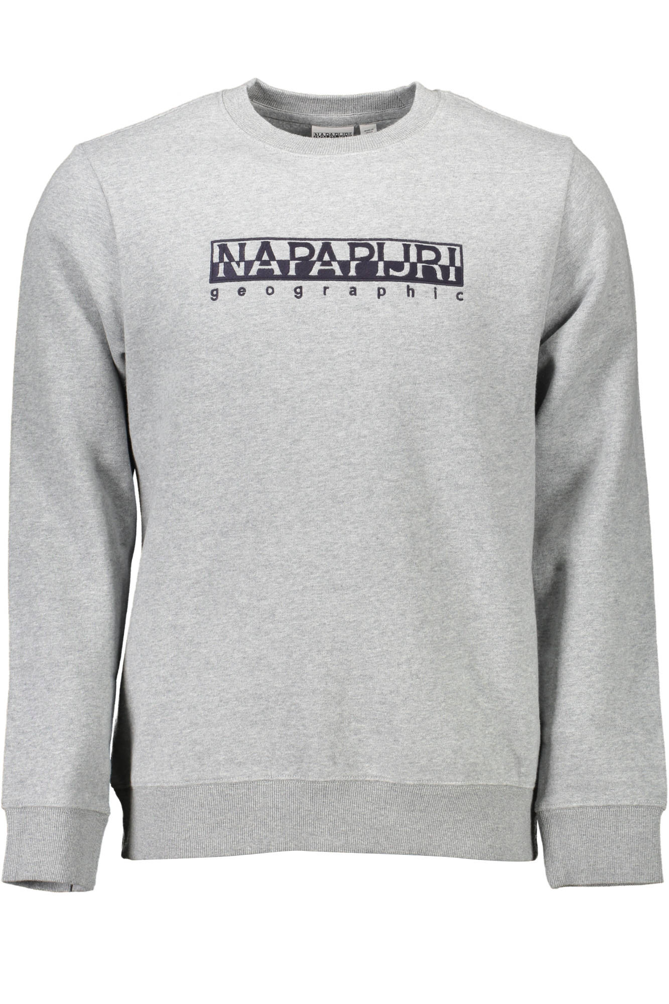 NP0A4FQU-BERBER-C-2_GRIGIO_160-MED-GREY-MEL – Graues Herren-Sweatshirt ohne Reißverschluss aus Bio-Baumwolle – Größe: 2XL – Farbe: Grigio