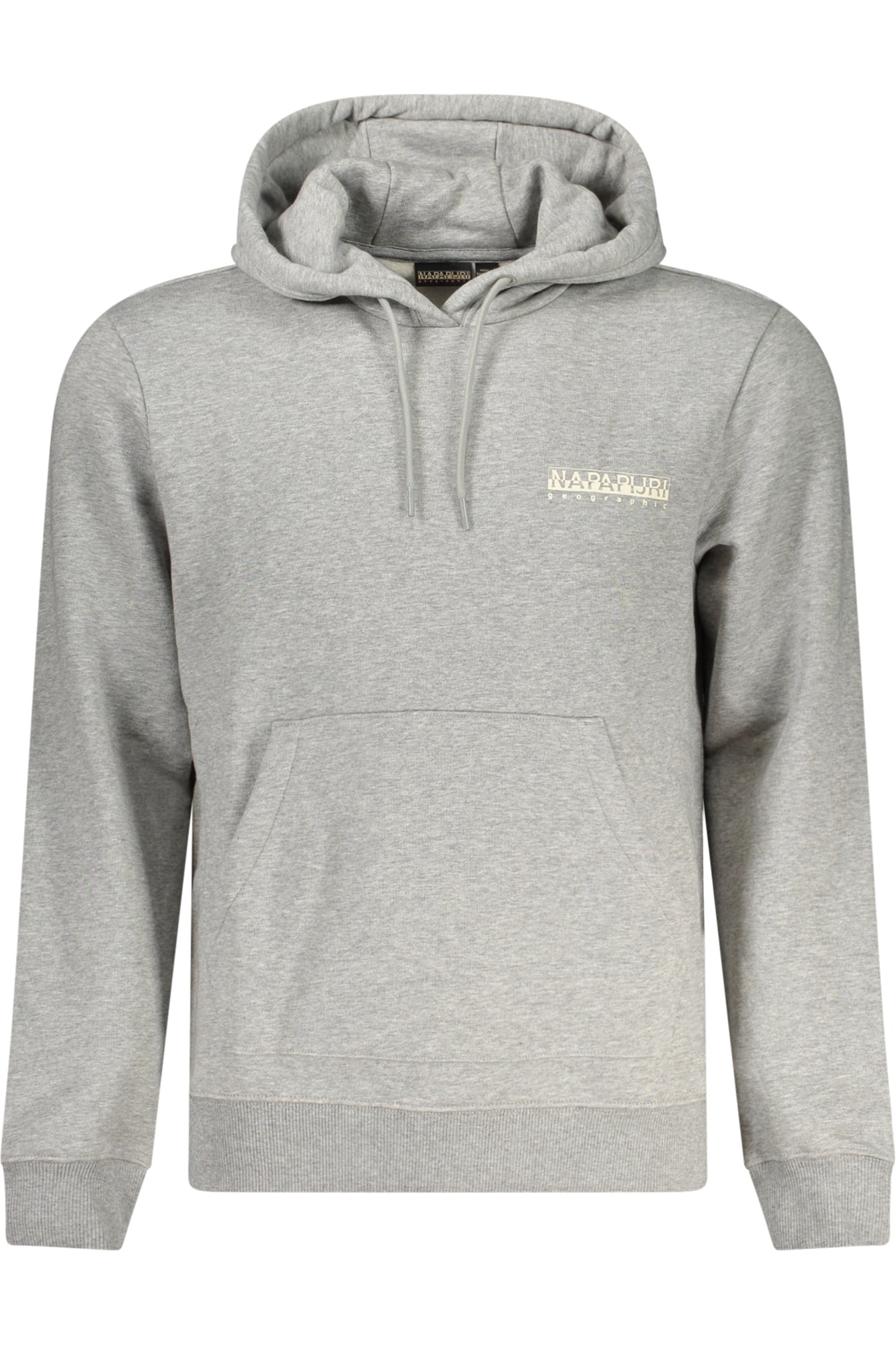NP0A4HZTBFORNETH_GR160 – Graues Herren Langarm-Sweatshirt mit Kapuze und Kängurutasche – Größe: S, M, L, XL, 2XL, 3XL – Farbe: Grigio
