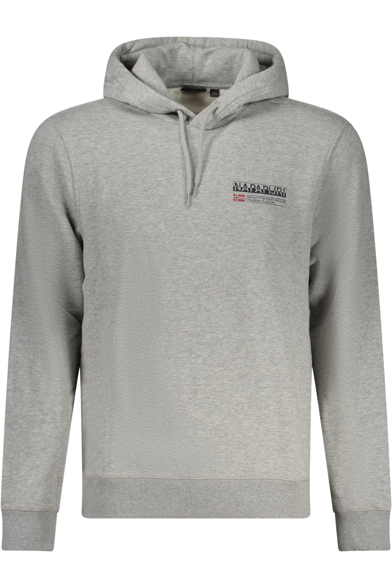 NP0A4IACBKASBAHWINT_GR160 – Graues Herren-Sweatshirt mit Kapuze - Lässige Passform und Logo-Druck – Größe: S, M, L, XL, 2XL – Farbe: Grigio
