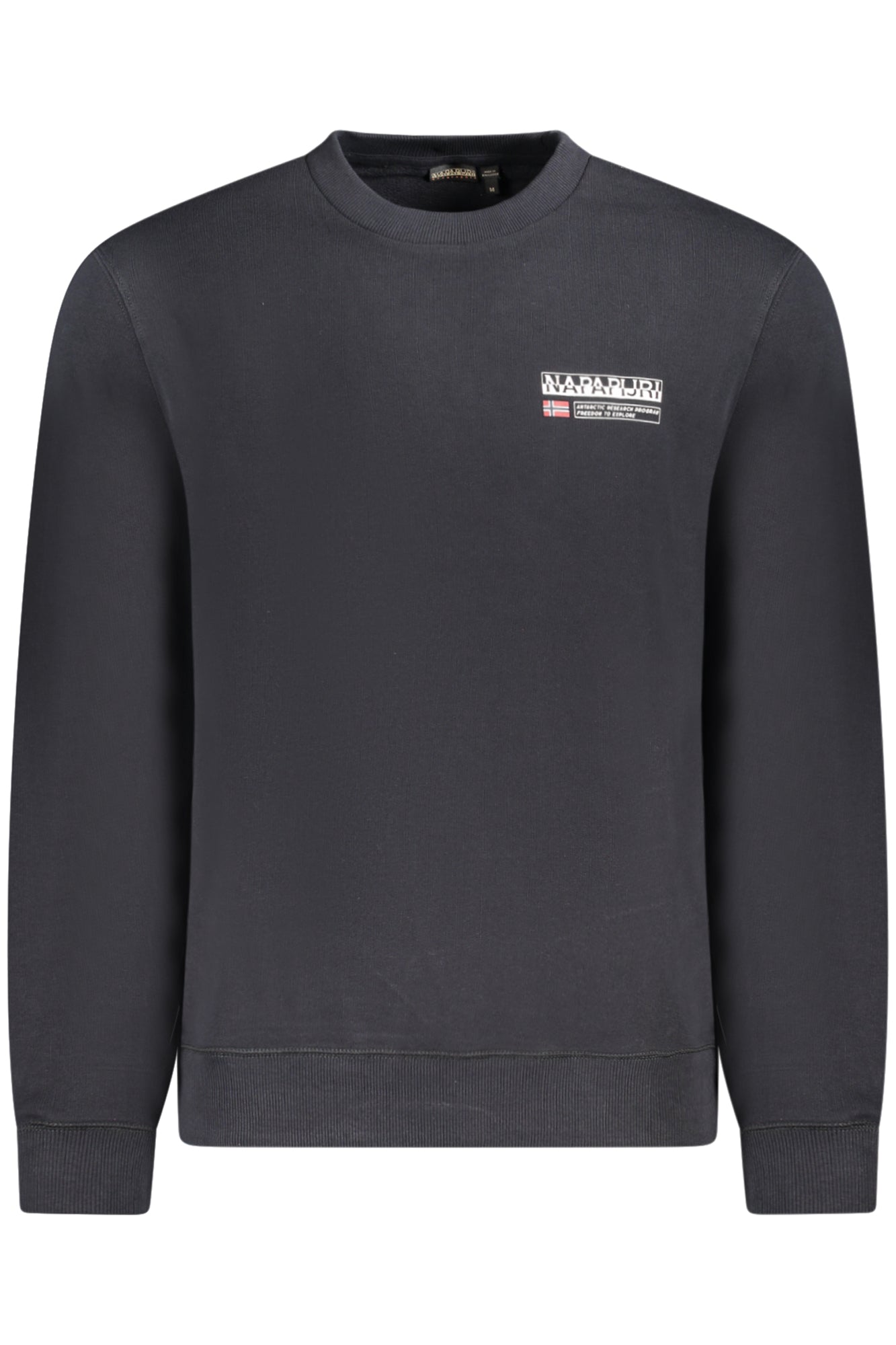 NP0A4HPCBKASBAC_NE041 – Schwarzes Herren-Sweatshirt: Langarm, Regular Fit, Bedruckt, Logo – Größe: S, M, L, XL, 2XL, 3XL – Farbe: Nero