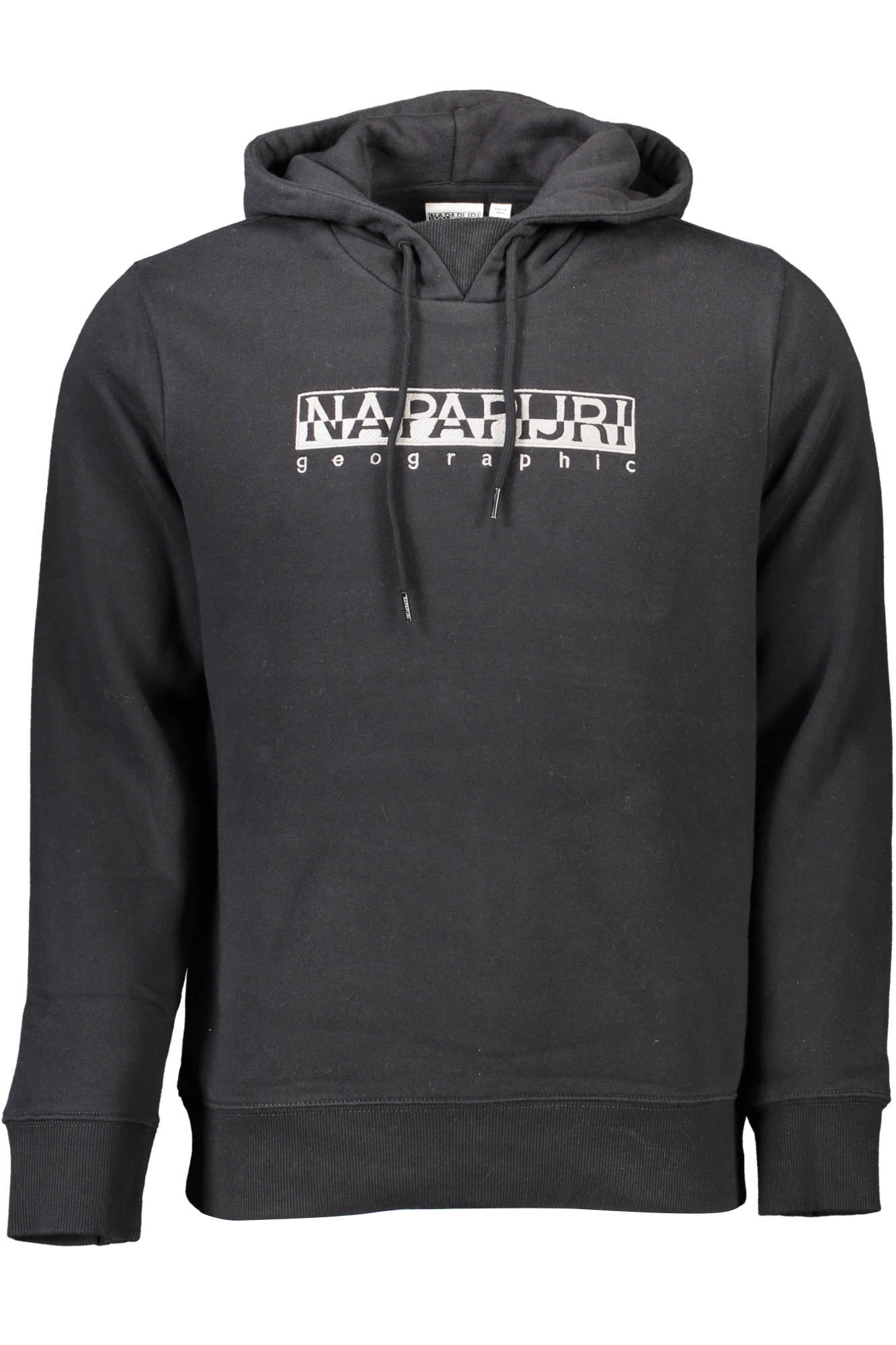 NP0A4FQT-BERBER-H-2_NERO_041-BLACK – Herren Kapuzensweatshirt Schwarz aus Bio-Baumwolle mit Stickerei – Größe: 2XL – Farbe: Nero